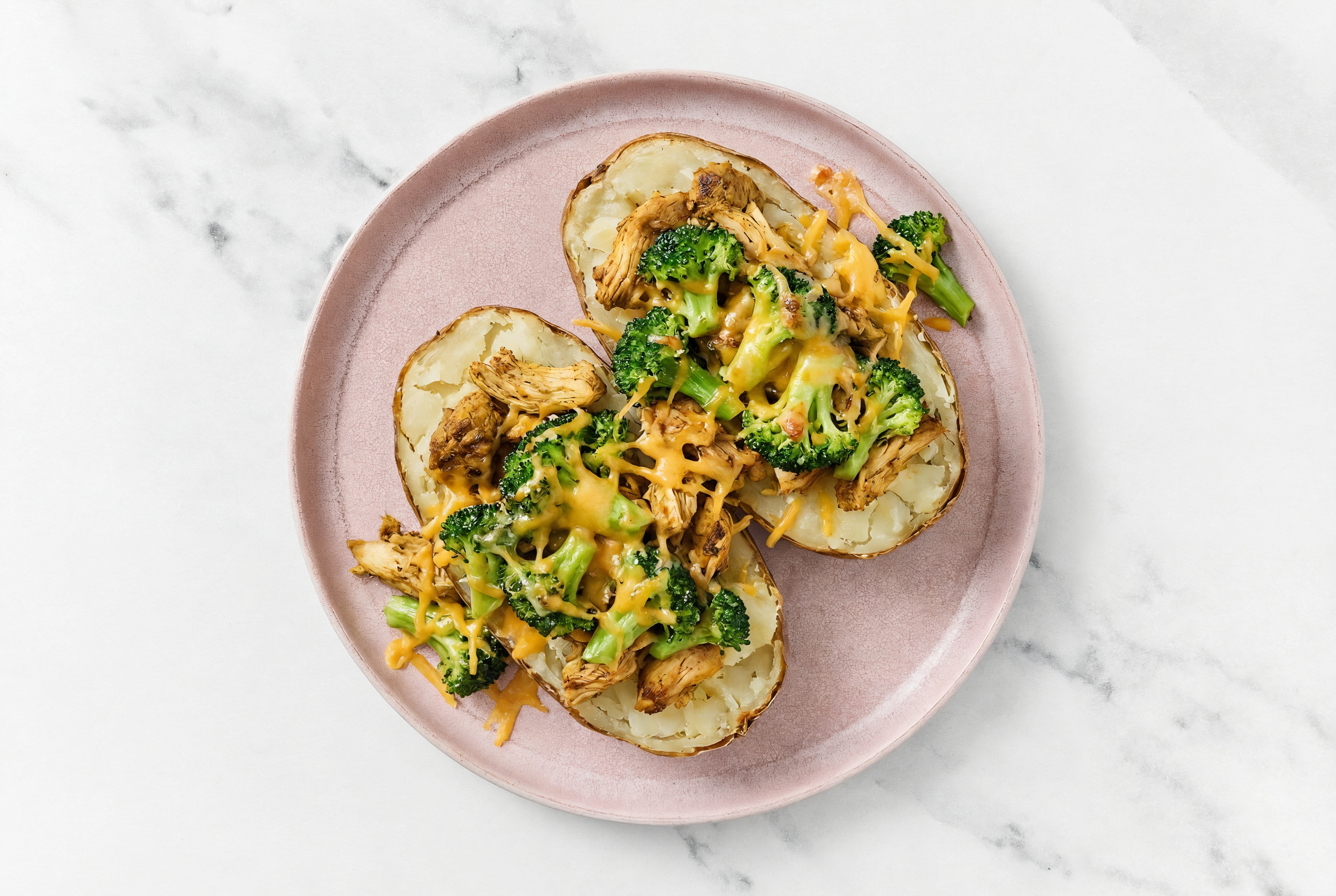 Broccoli Cheddar Shawarma Potato Boat