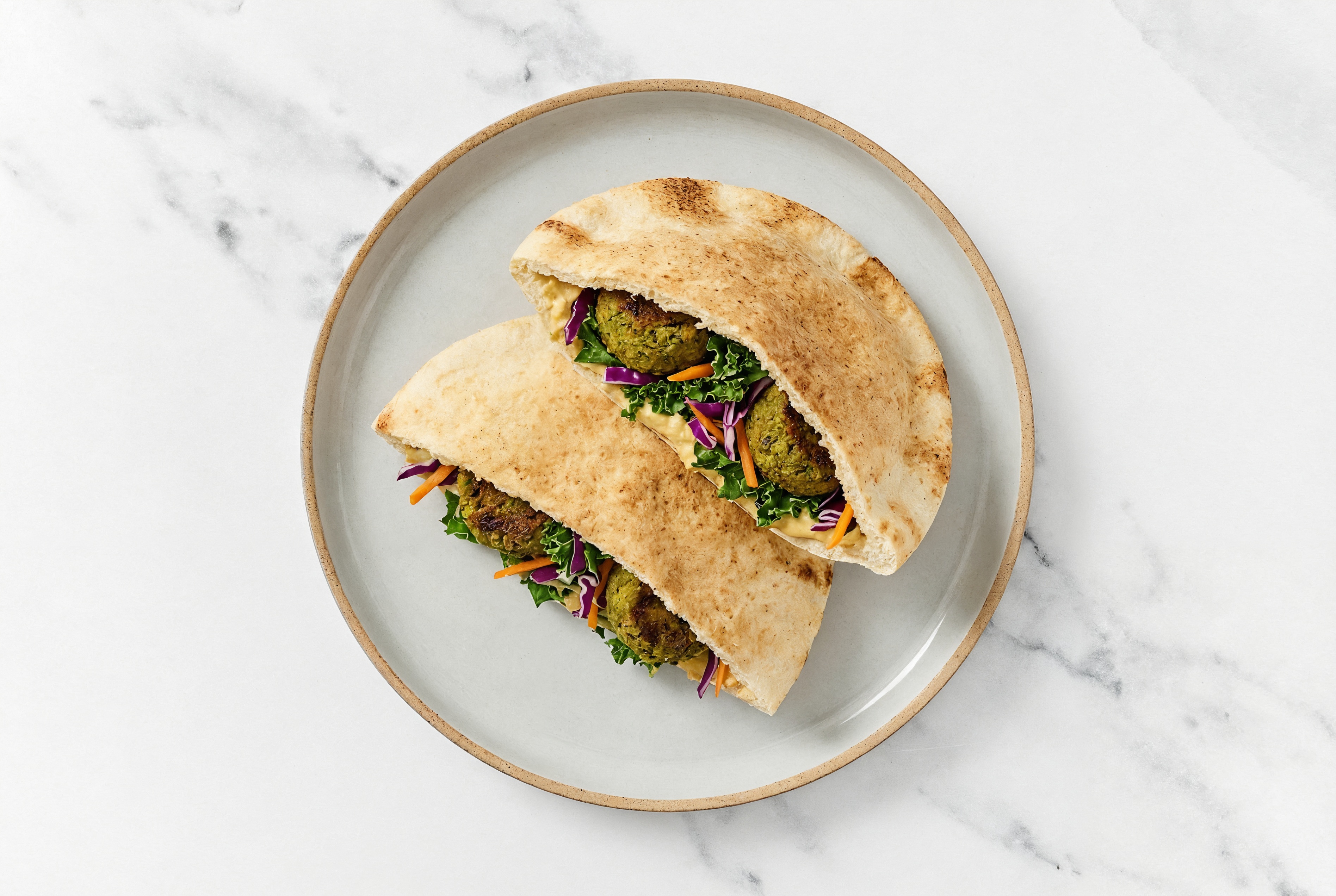 Classic Onion Falafel Pita Sandwiches