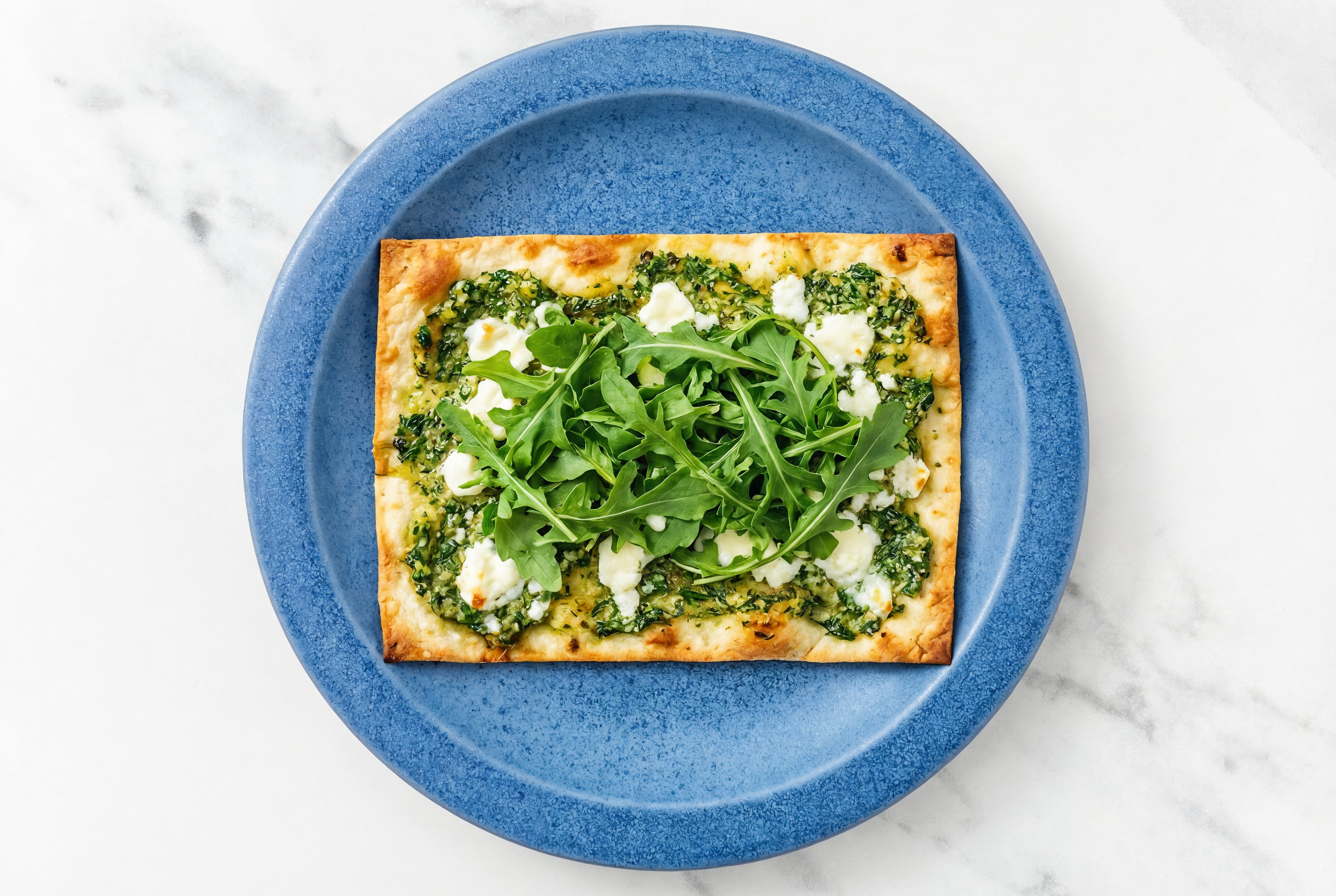 Kale Pesto + Goat Cheese Lavash Pizza