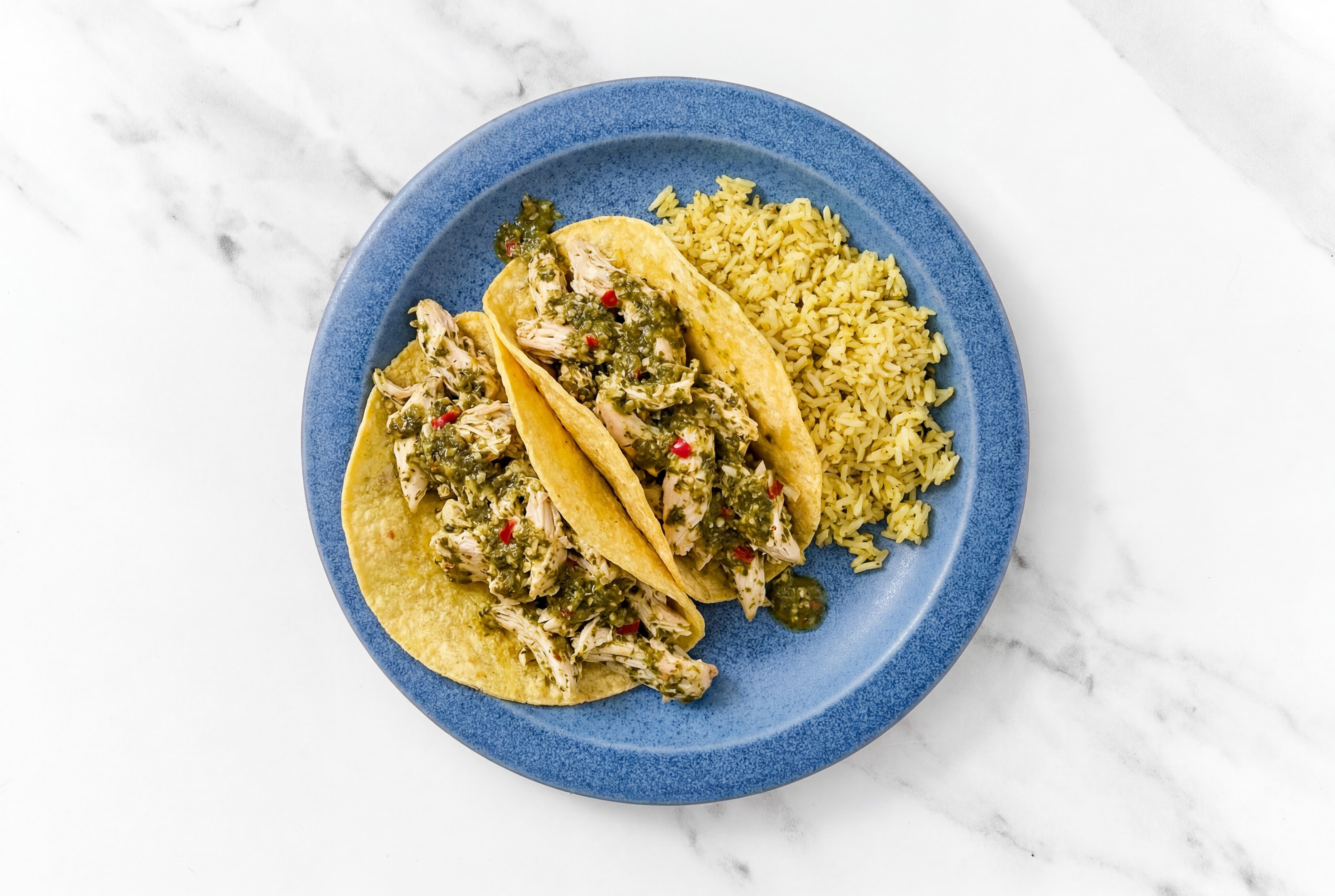 Tangy Cilantro Chicken Tacos + Jasmine Rice