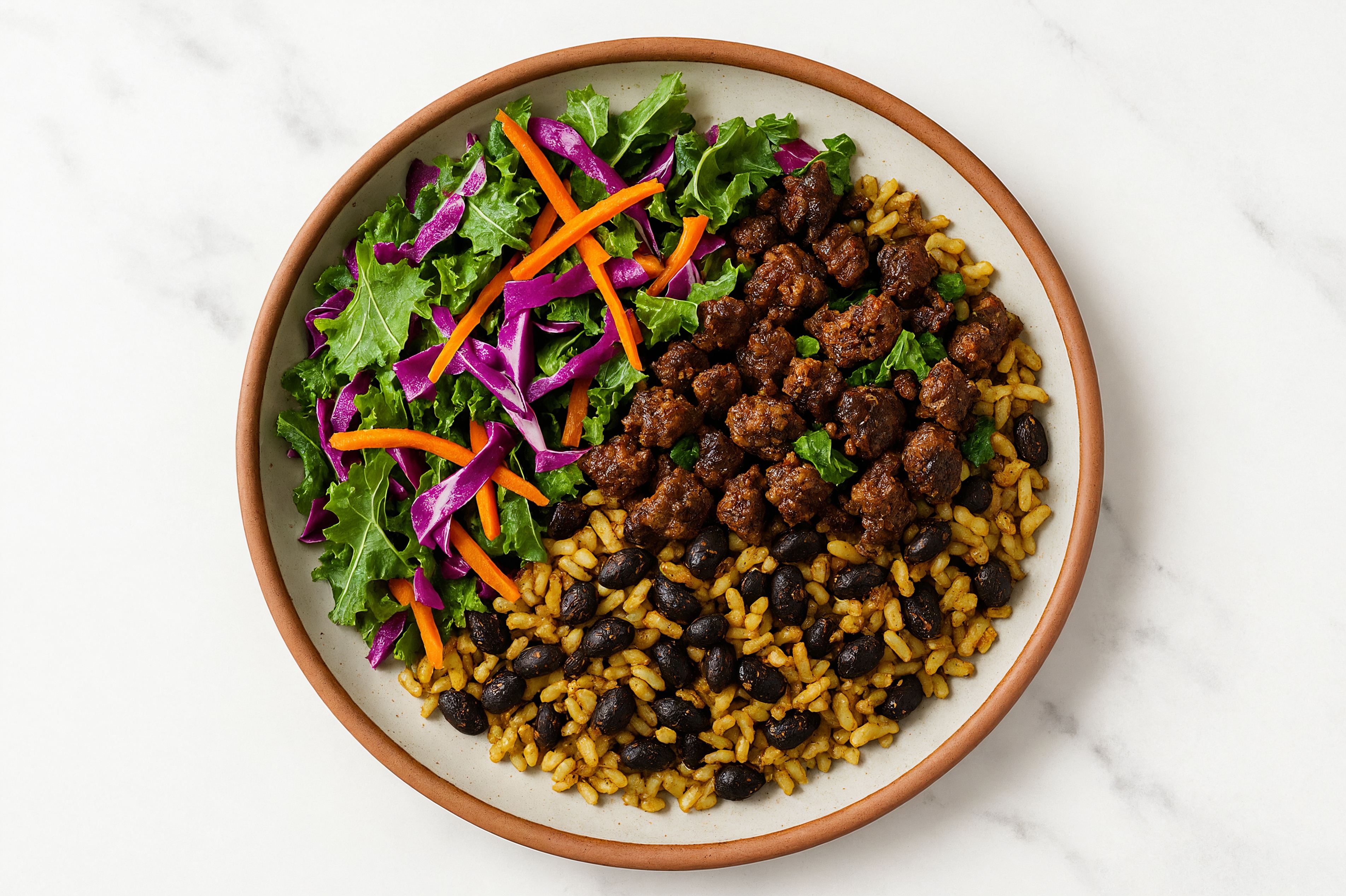  Wagyu Beef + Rainbow Veggie Rice with Beans Bowl