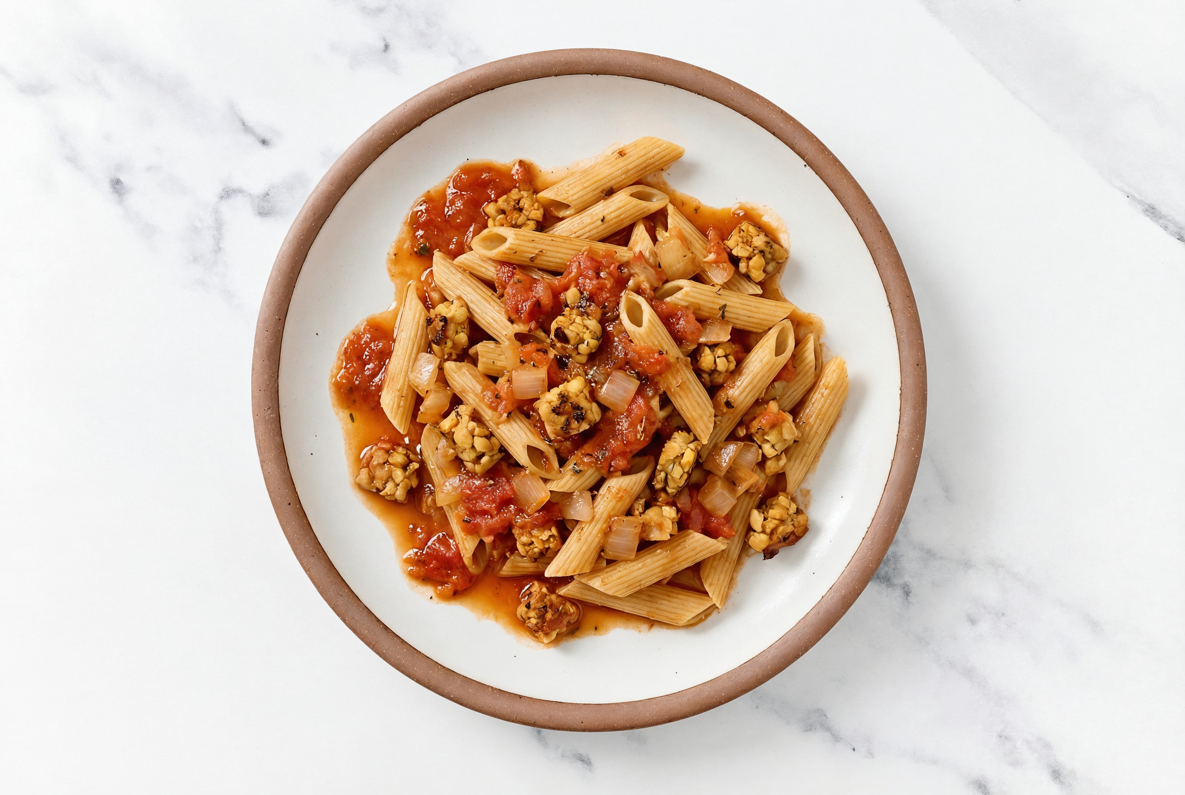 Tempeh Pasta Bolognese with Sourdough Penne Rigate