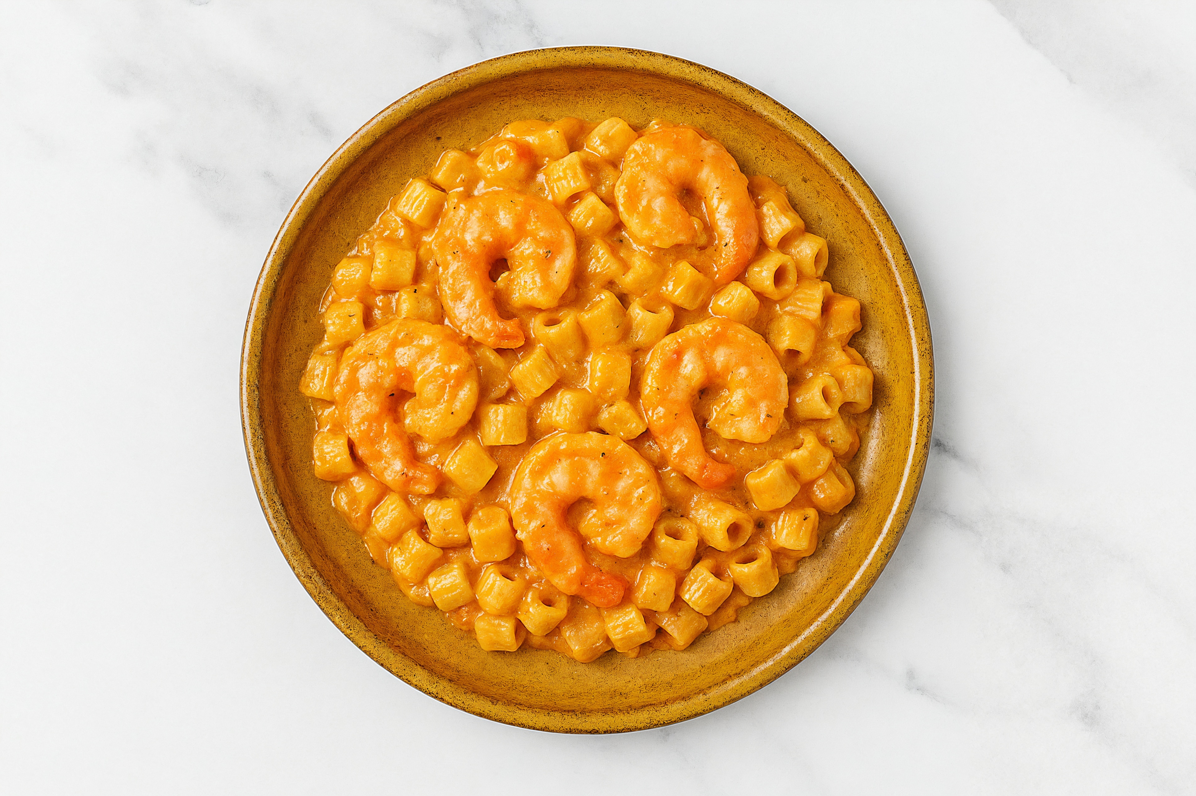 Creamy Vodka Jumbo Shrimp Tubetti Rigati Pasta