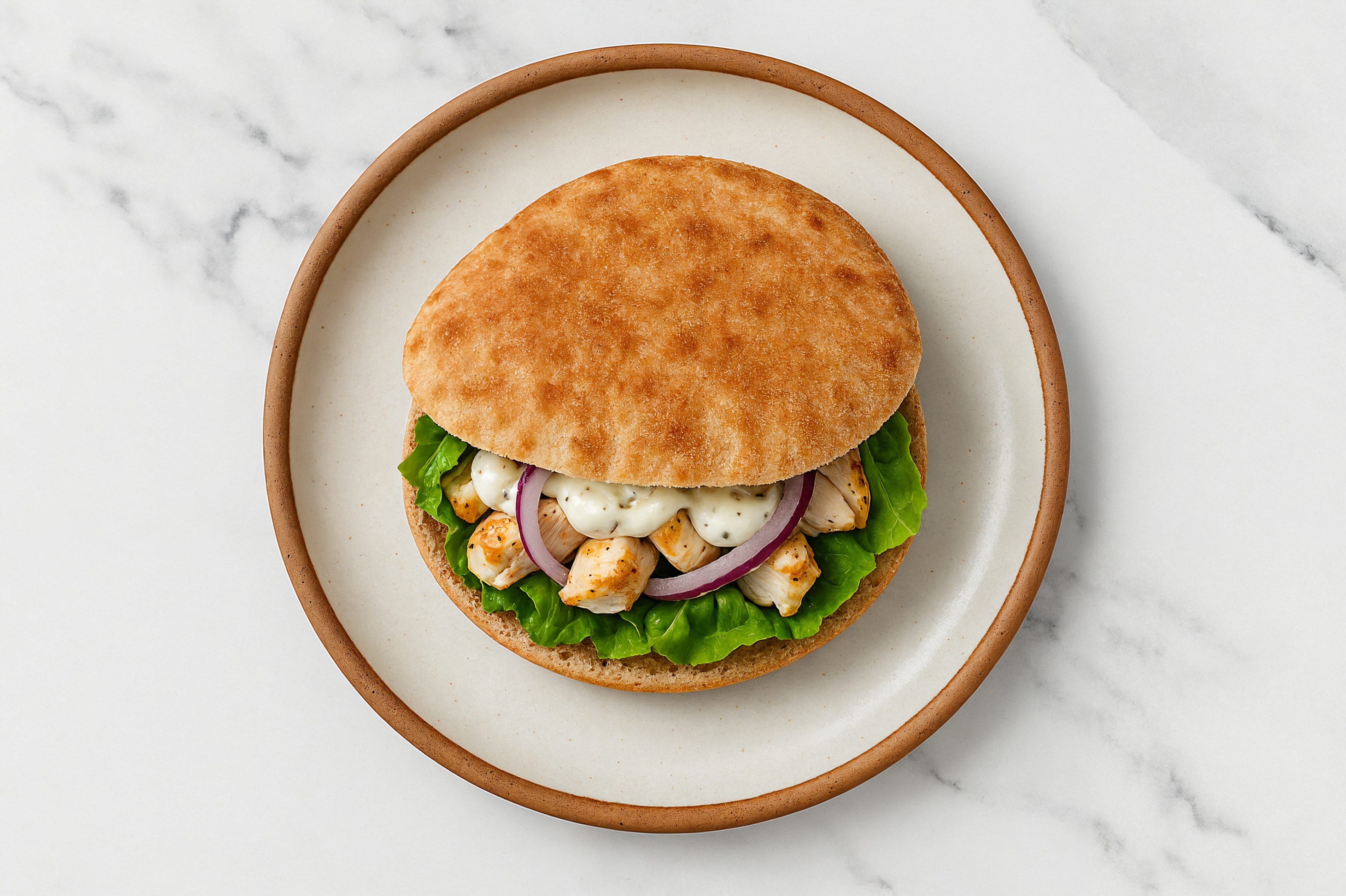 Garlicky Turkey Tenderloin Whole Grain Pita Pockets