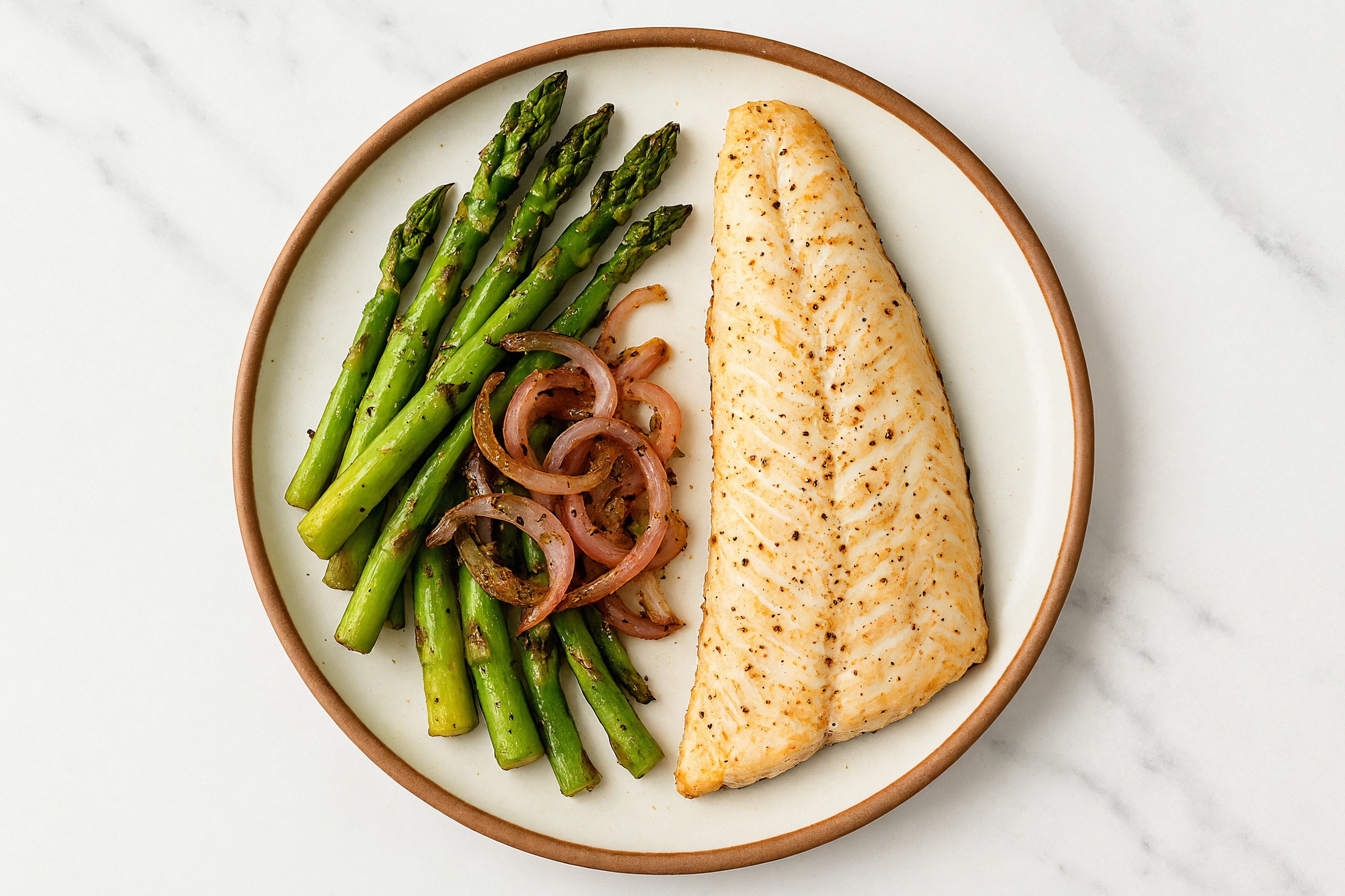 Balsamic Rubbed Steelhead Trout + Aromatic Asparagus