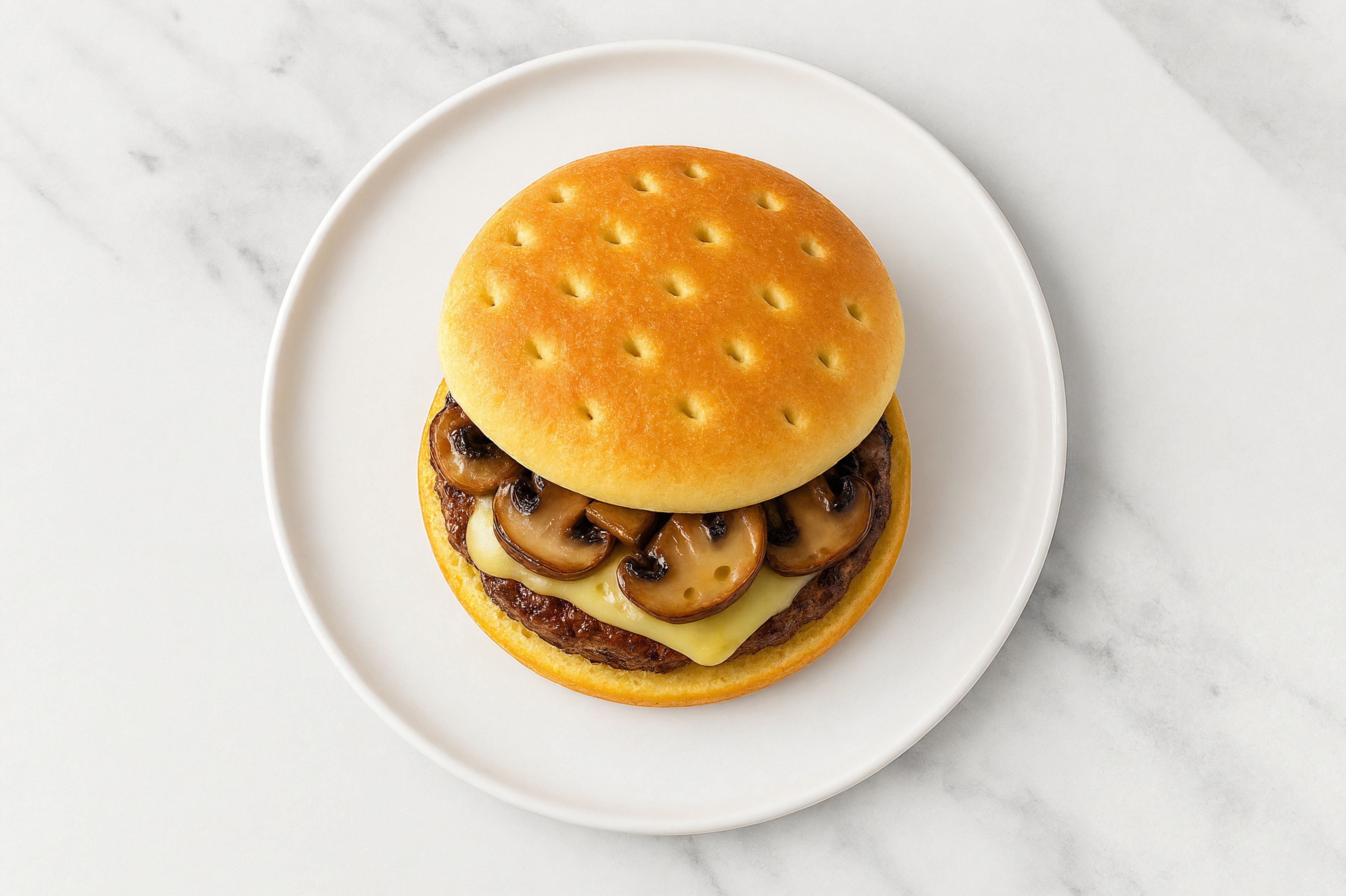Brioche Wagyu Beef + Mushroom Cheeseburger