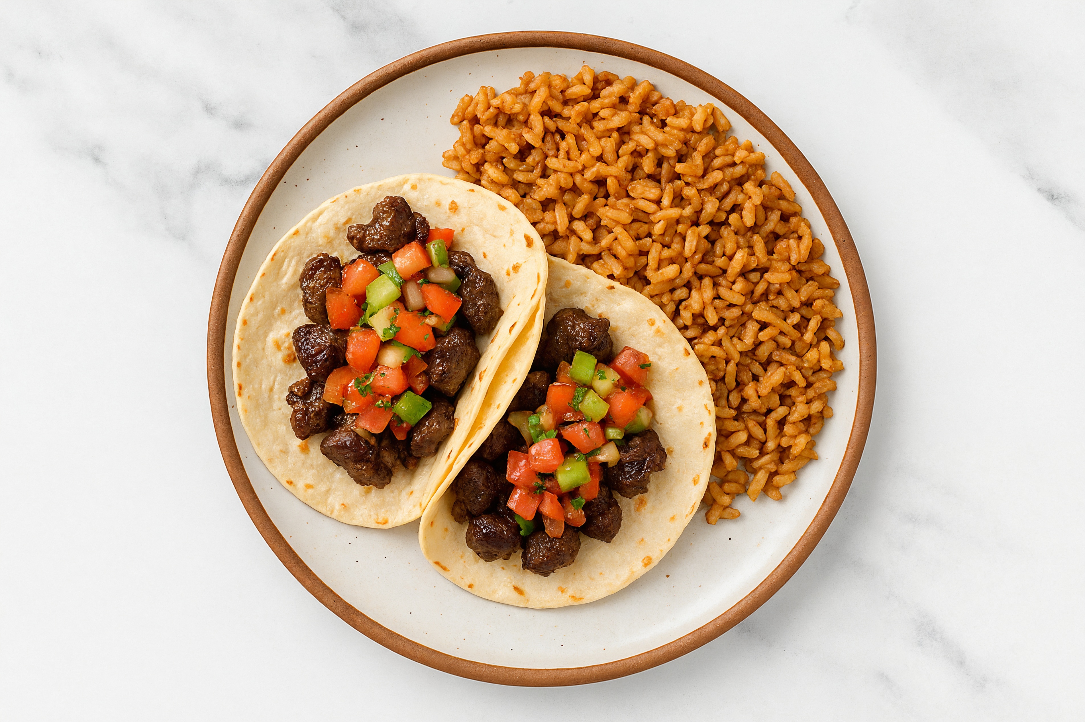 Simple Beef Tacos + Mexican Rice