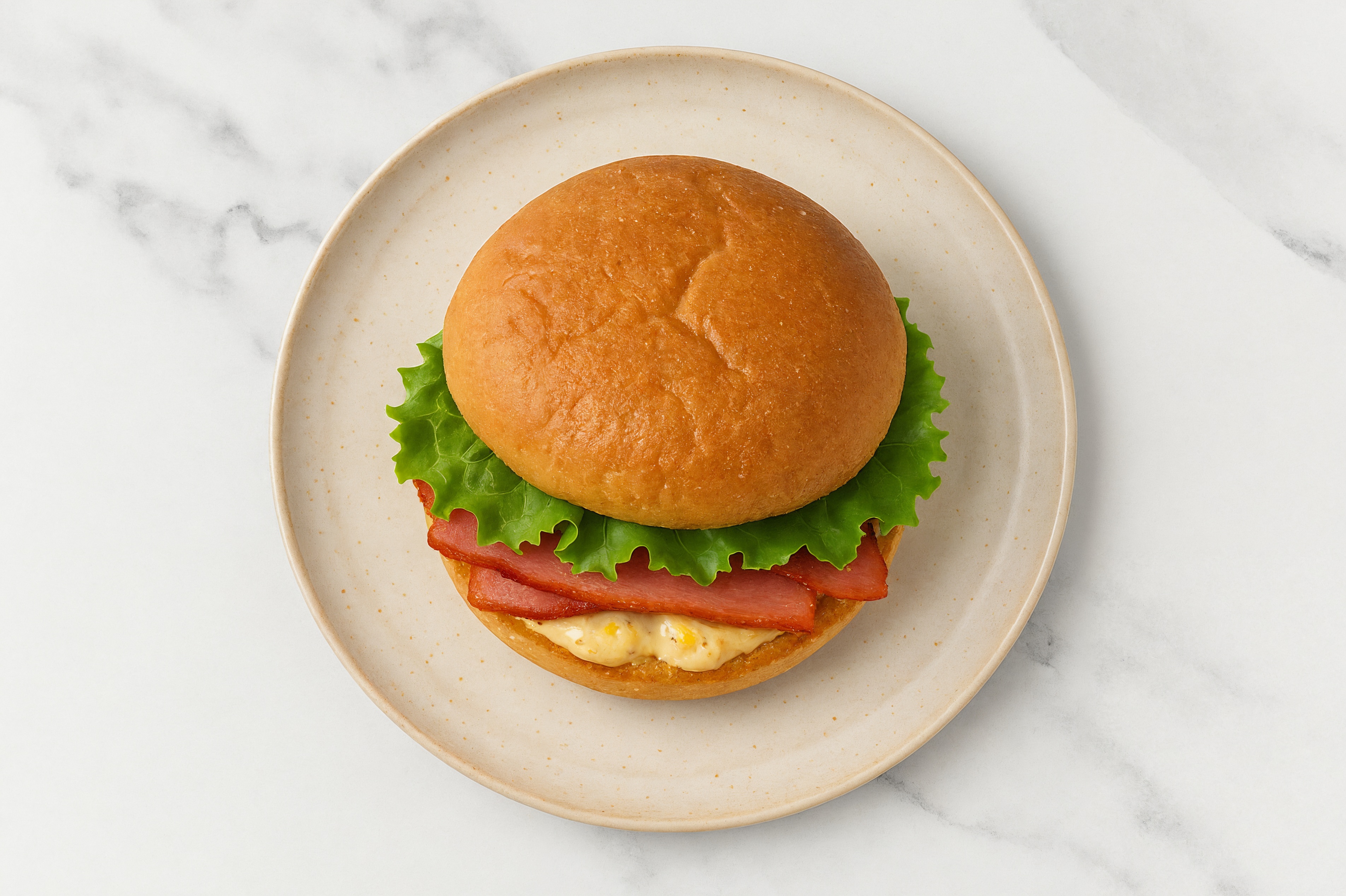 Street Corn Turkey Bacon Sandwich with Green Leaf Lettuce on Gluten-Free Buns