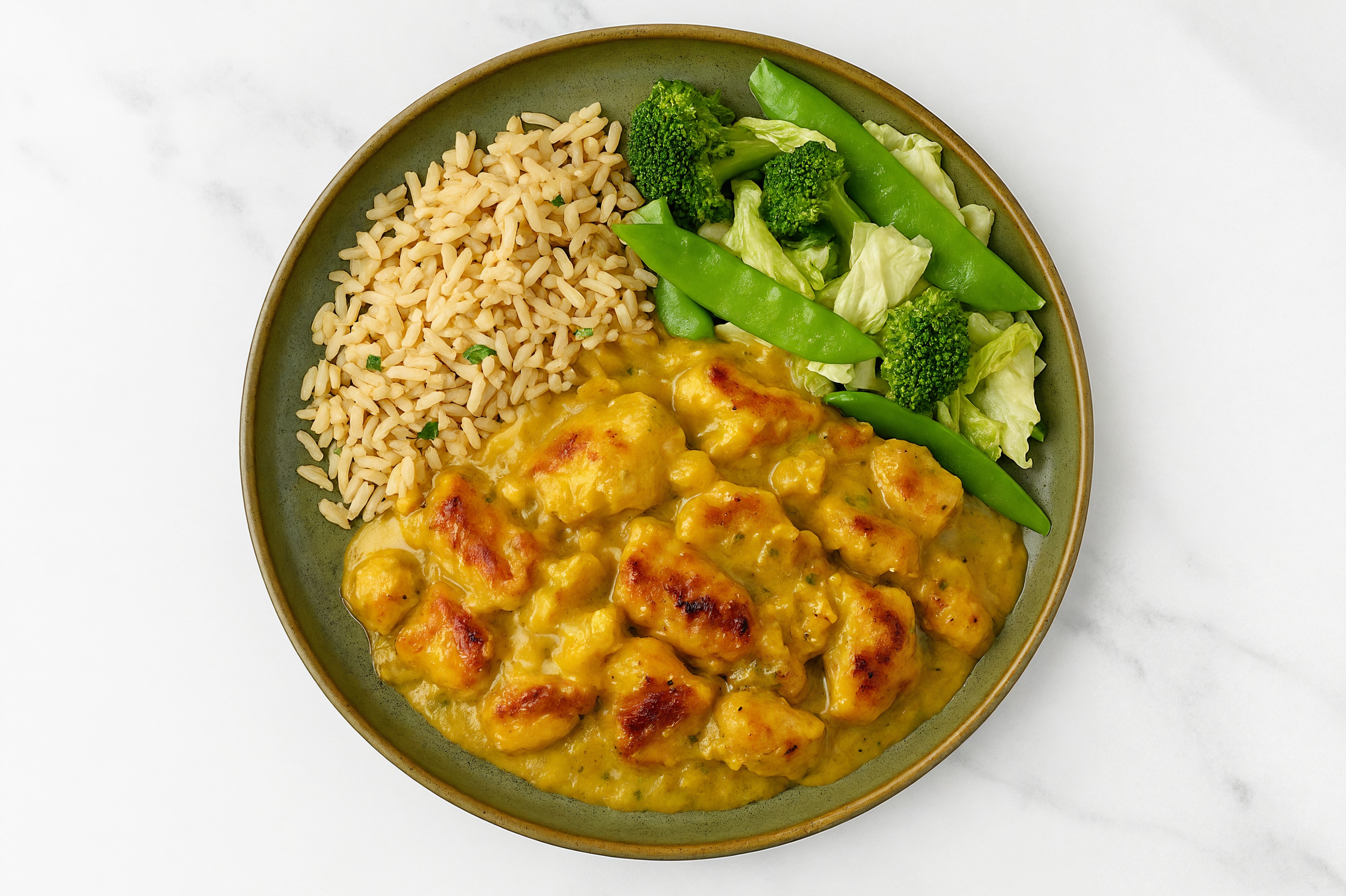 Bok Choy Coconut Chicken Grain Bowl