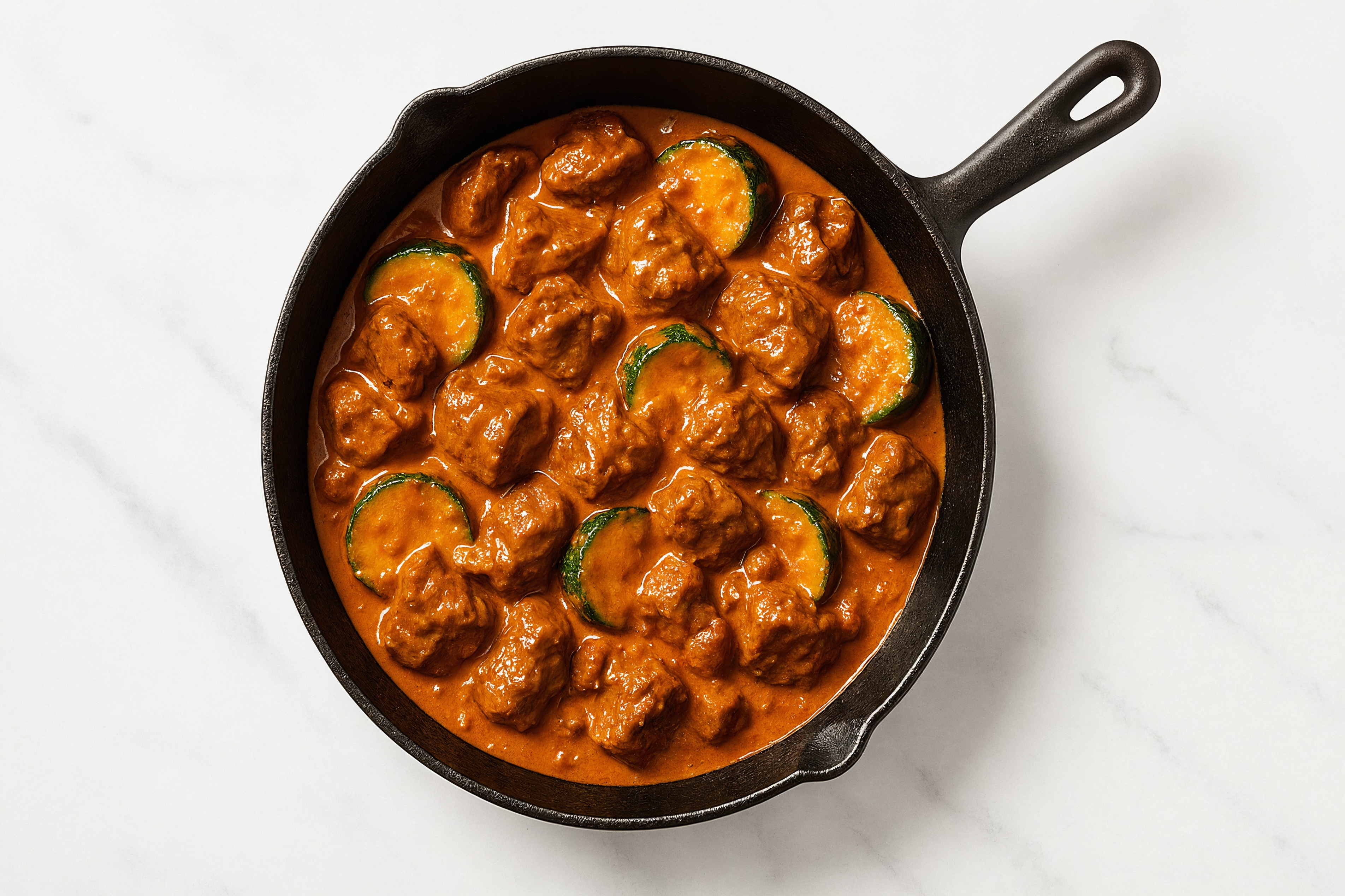 Tikka Masala Sirloin Tip Stir-Fry with Zucchini