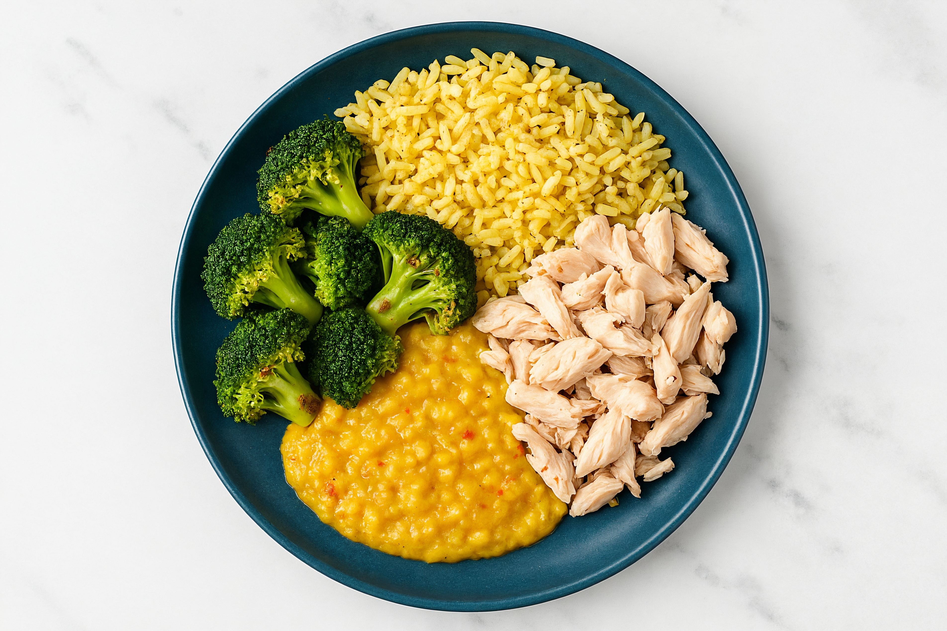  Chicken Grain Bowl with Red Lentils with Seasoned Jasmine Rice