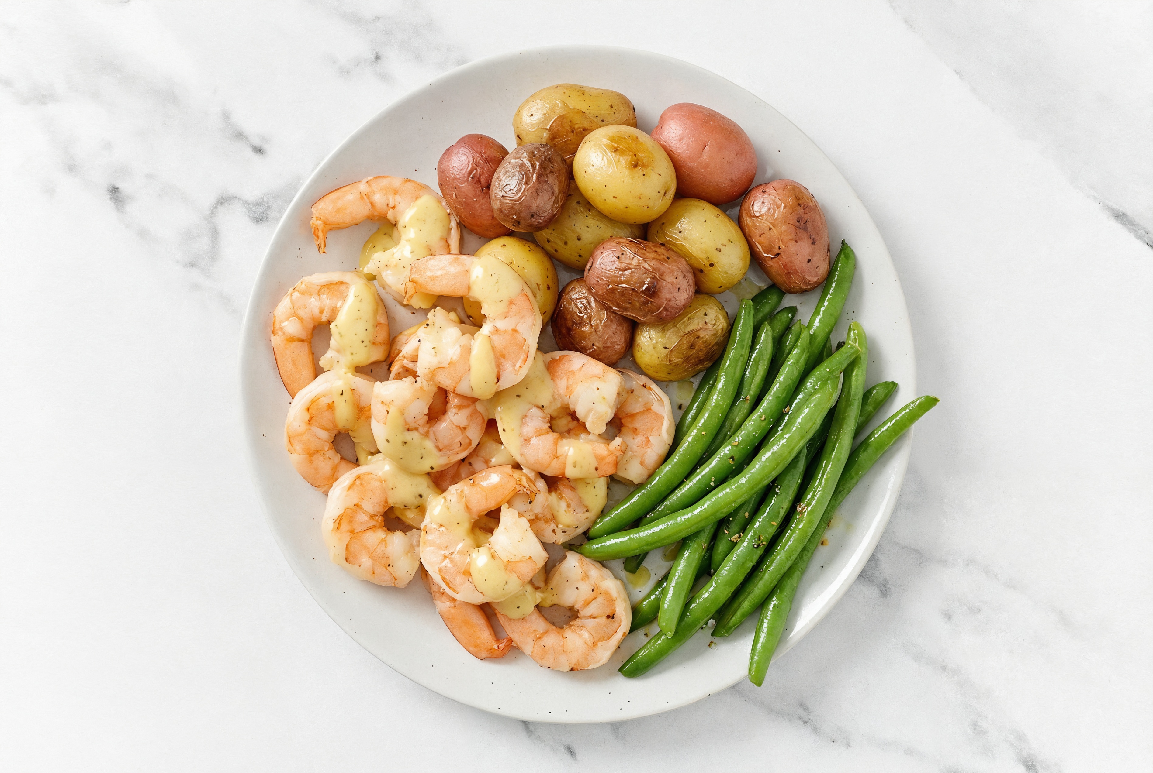 Creamy Honey Mustard Shrimp Potato Bowl