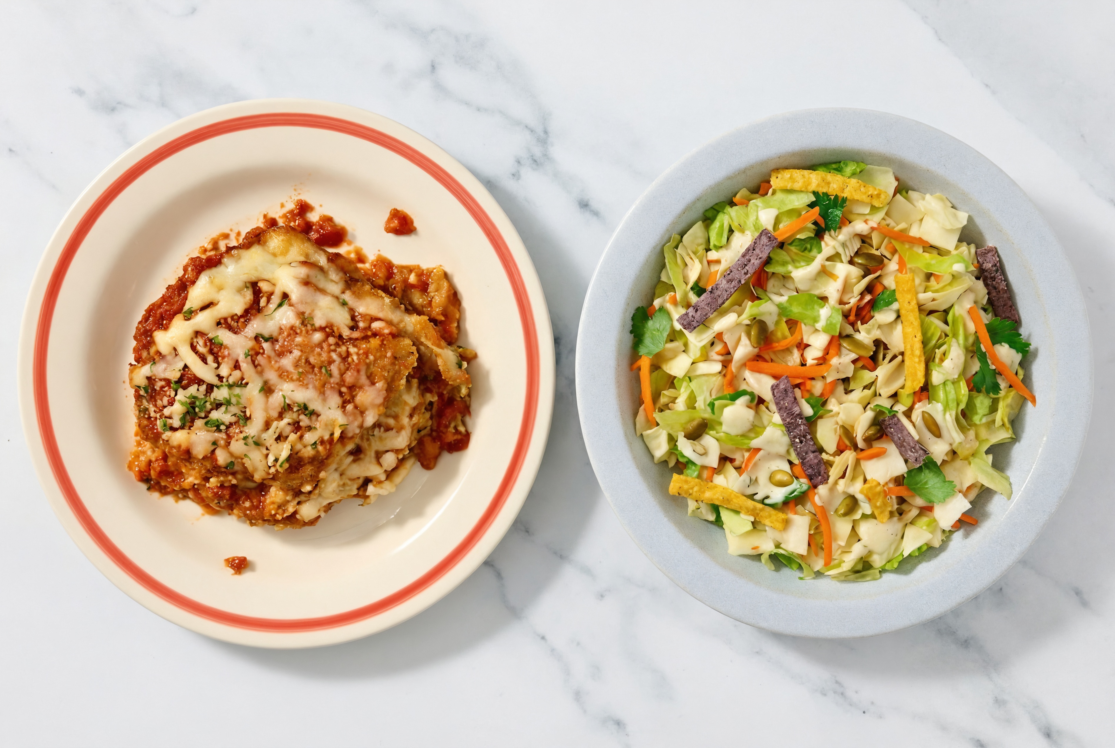 Eggplant Parmesan  + Southwest Salad