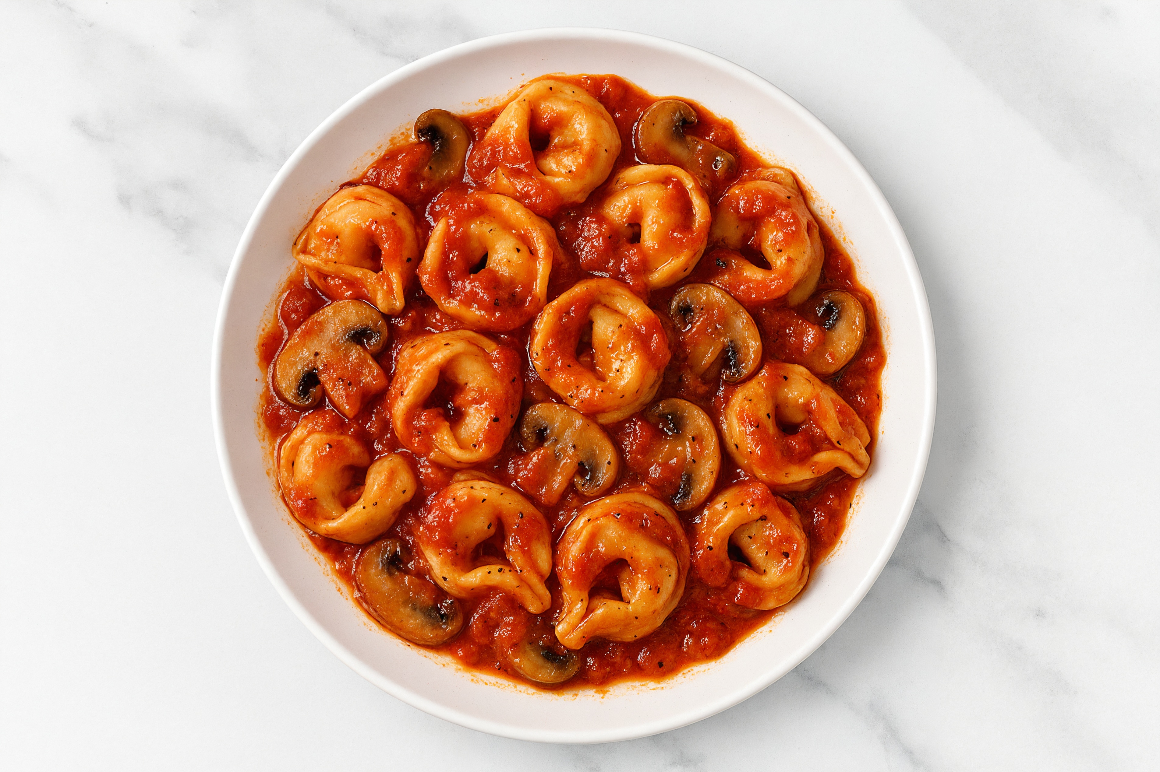 Marinara Tortelloni with Baby Mushrooms