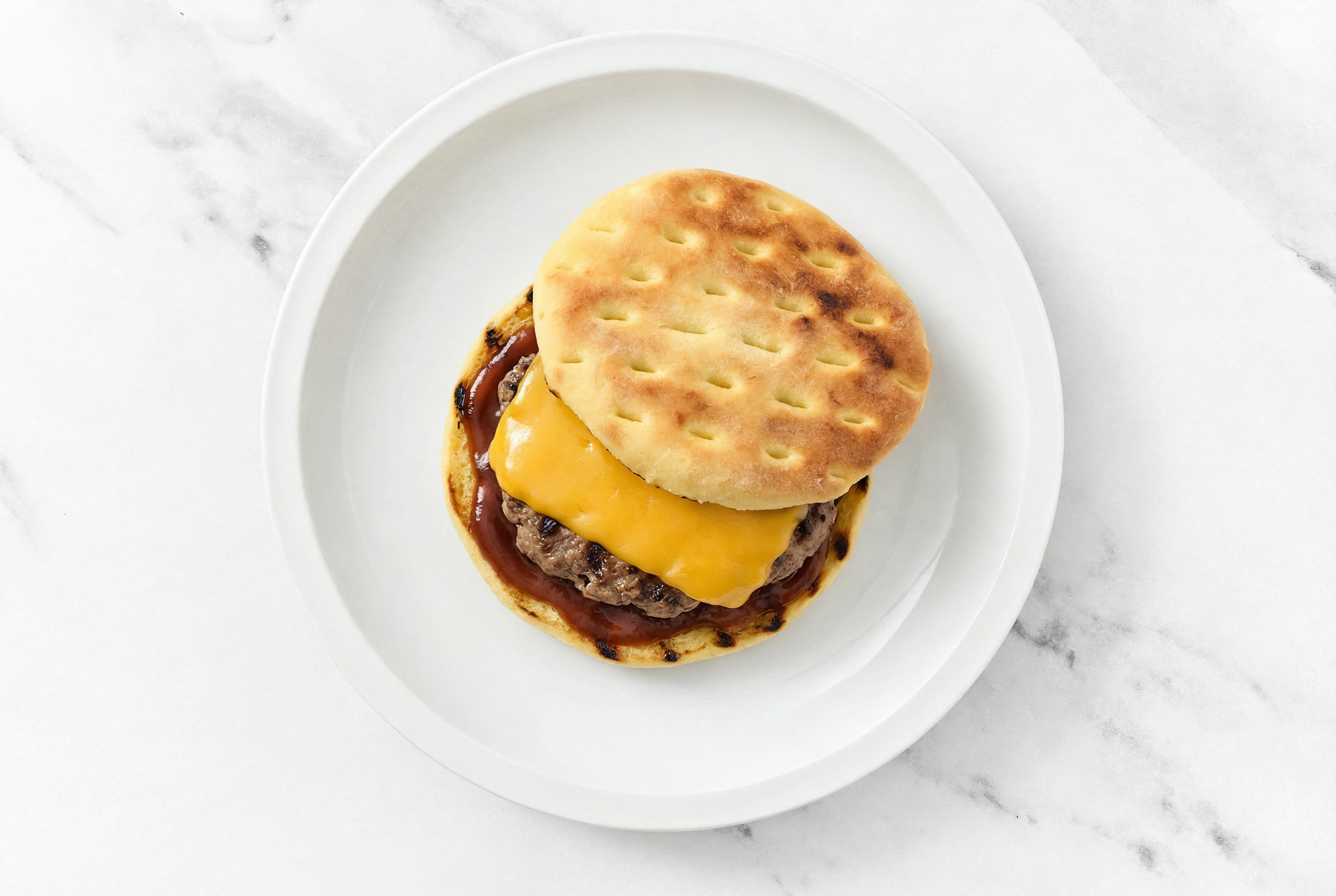 Grilled BBQ Bison Cheeseburger with Original BBQ Sauce
