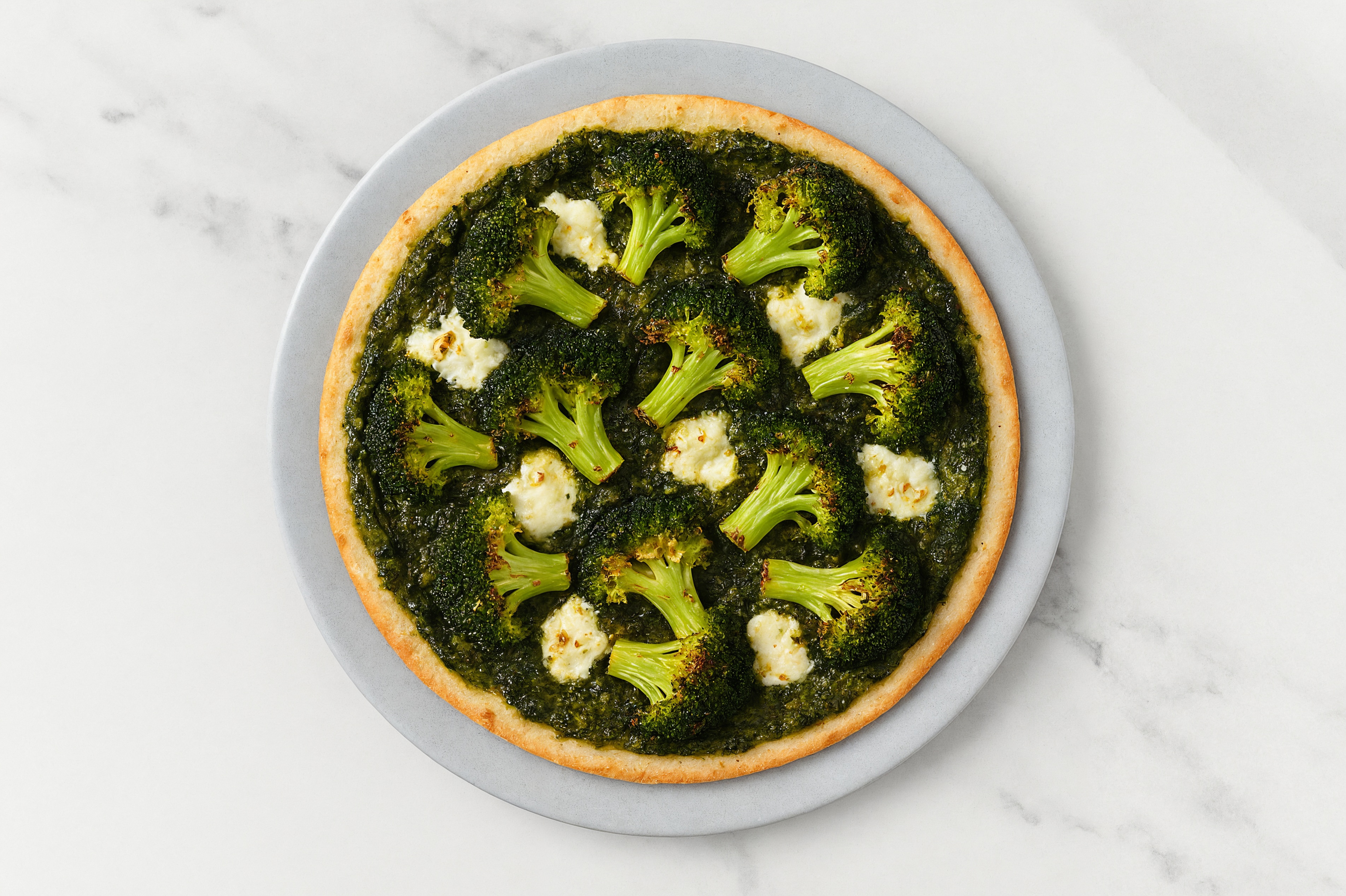 Broccoli Ricotta Pesto Gluten-Free Pizza Crusts