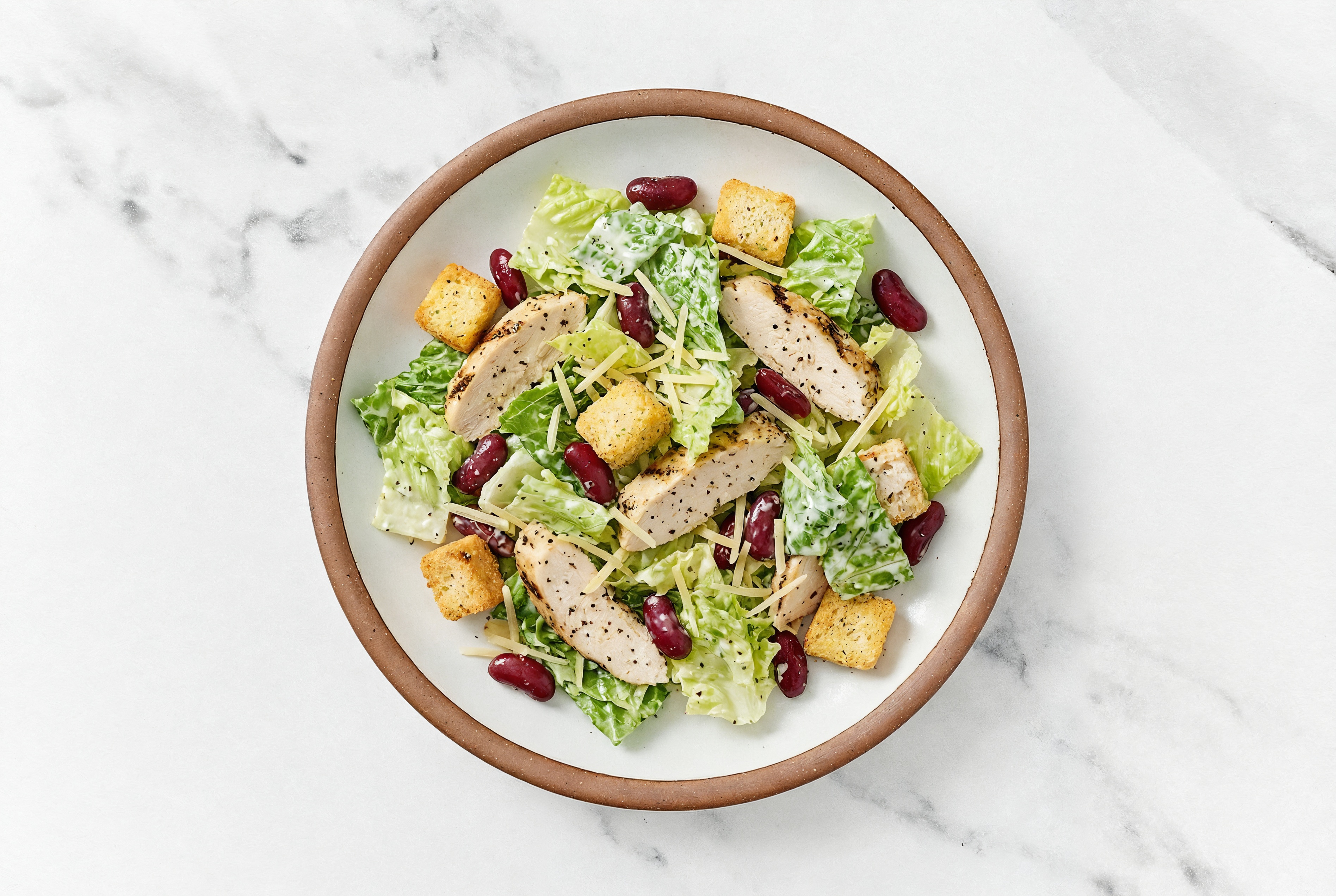 Grilled Chicken + Kidney Bean Caesar