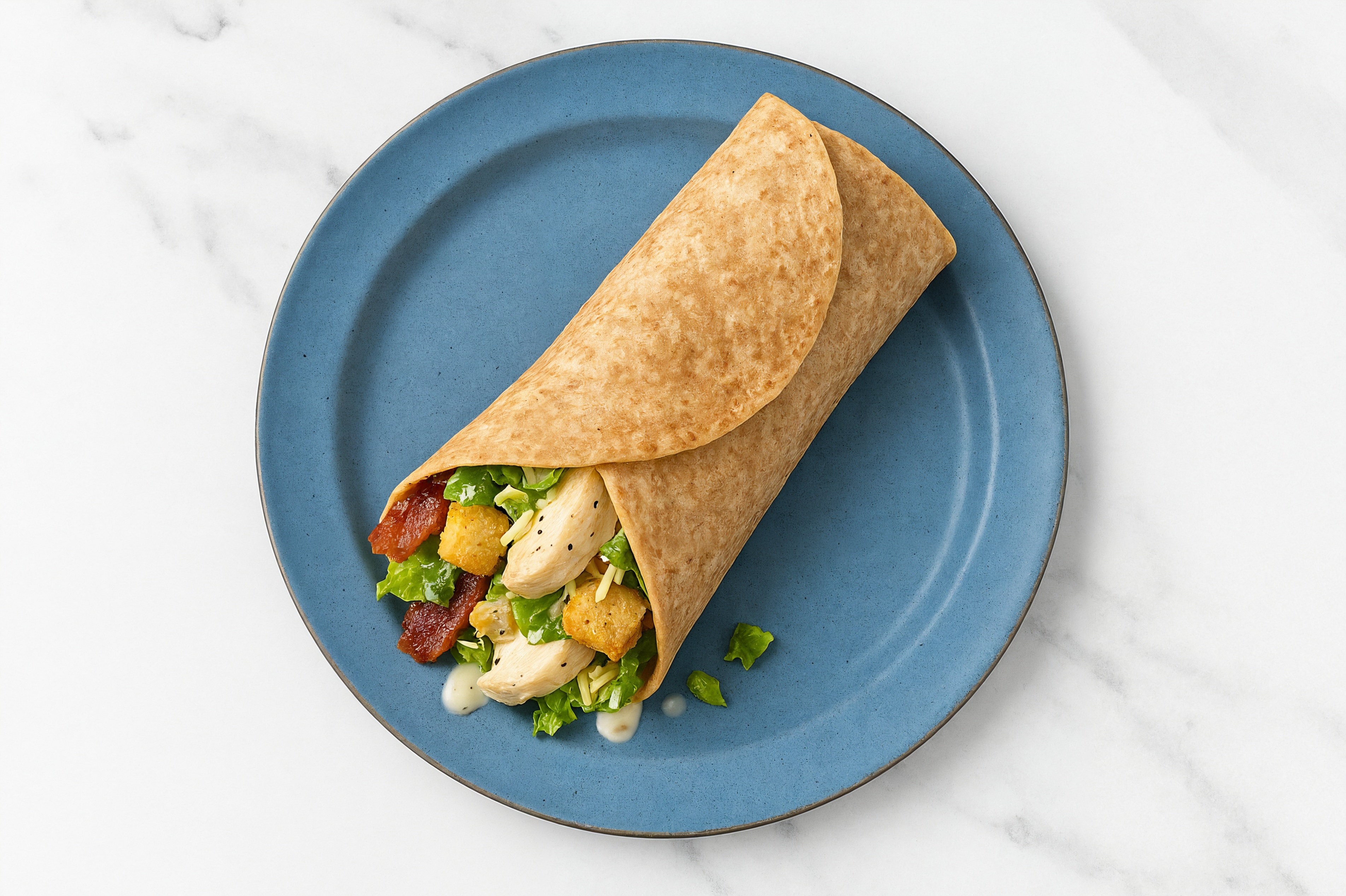 Oven Roasted Chicken + Maple Bacon Caesar Wraps