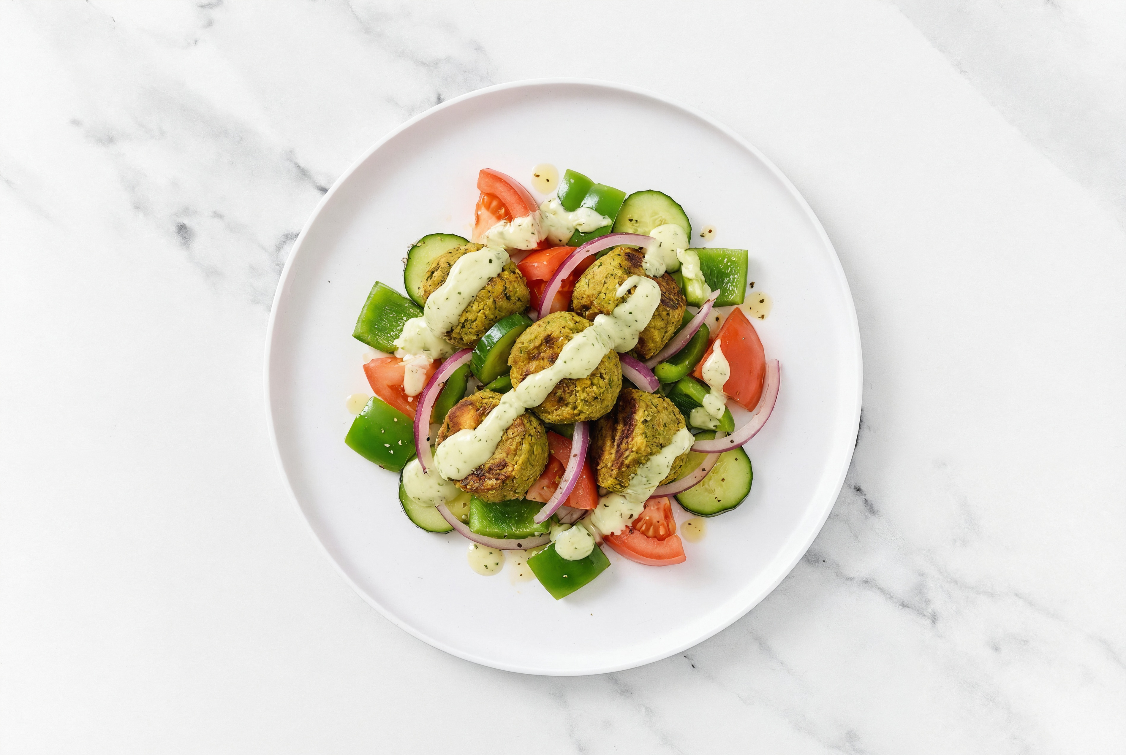 Jalapeño Israeli Salad Falafel Bowl