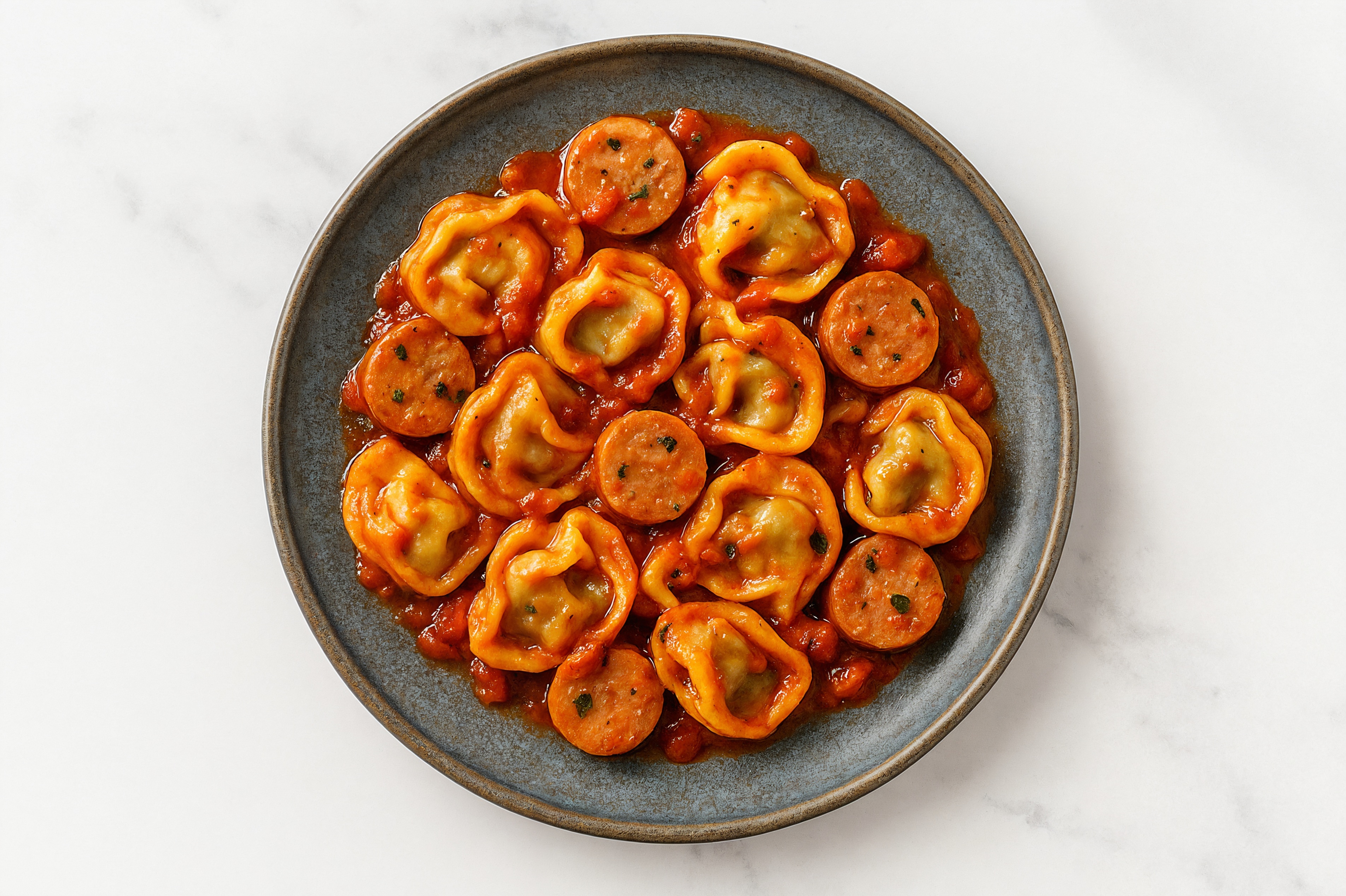 Four Cheese Tortellini with Chicken Sausage & Tomato Marinara