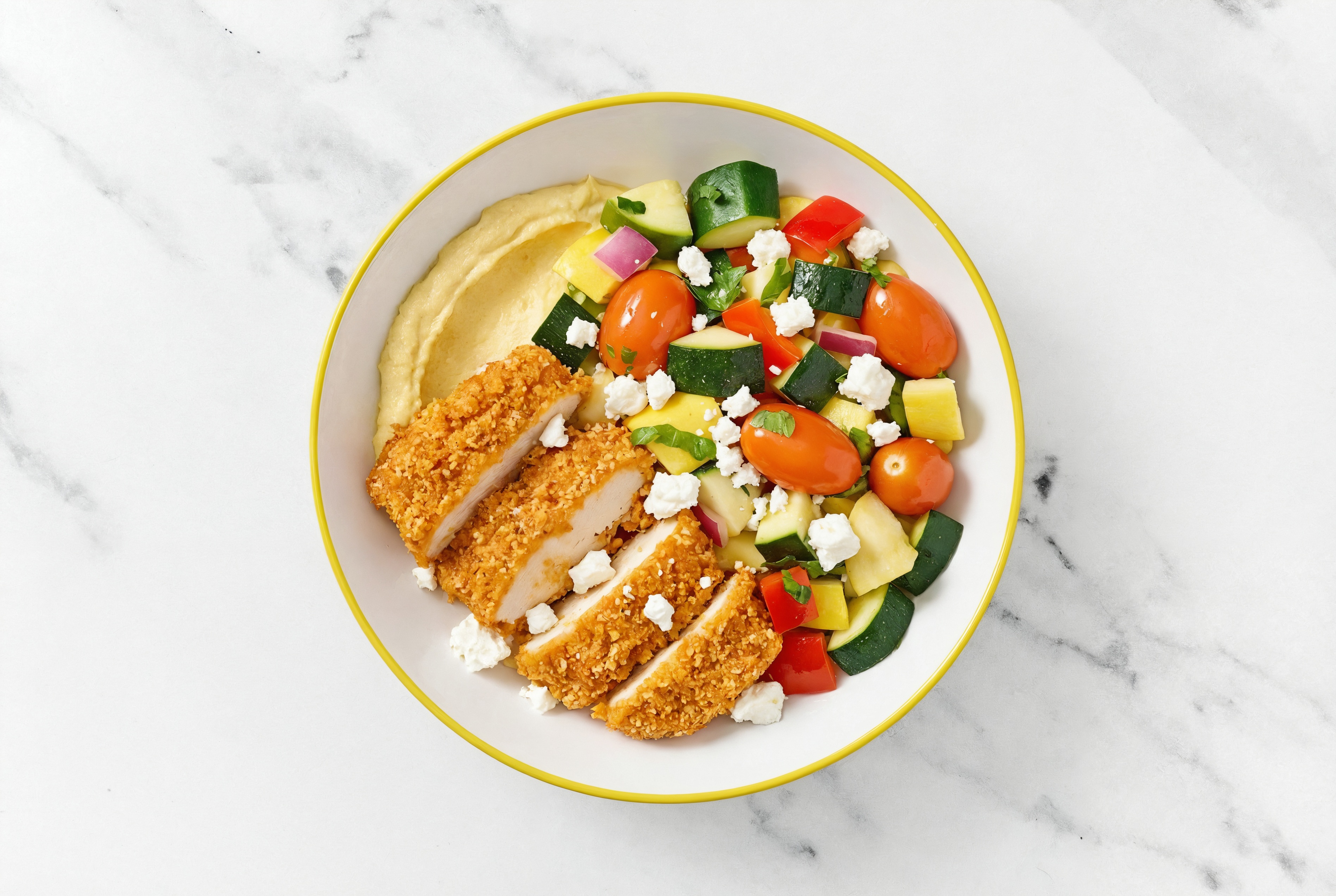 Spicy & Sweet Crispy Chicken Summer Bowl
