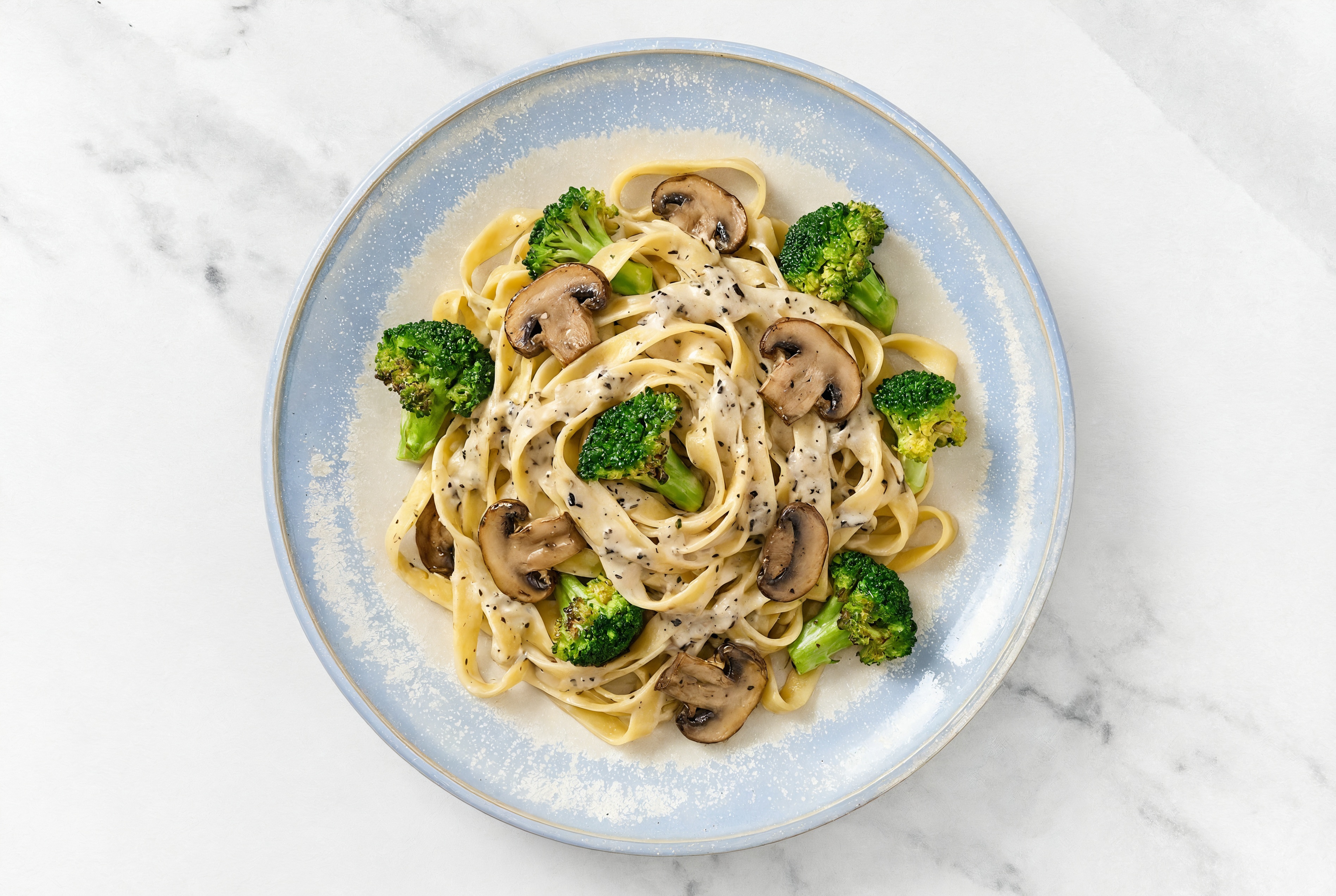Herby Broccoli + Mushroom Tagliatelle Truffle