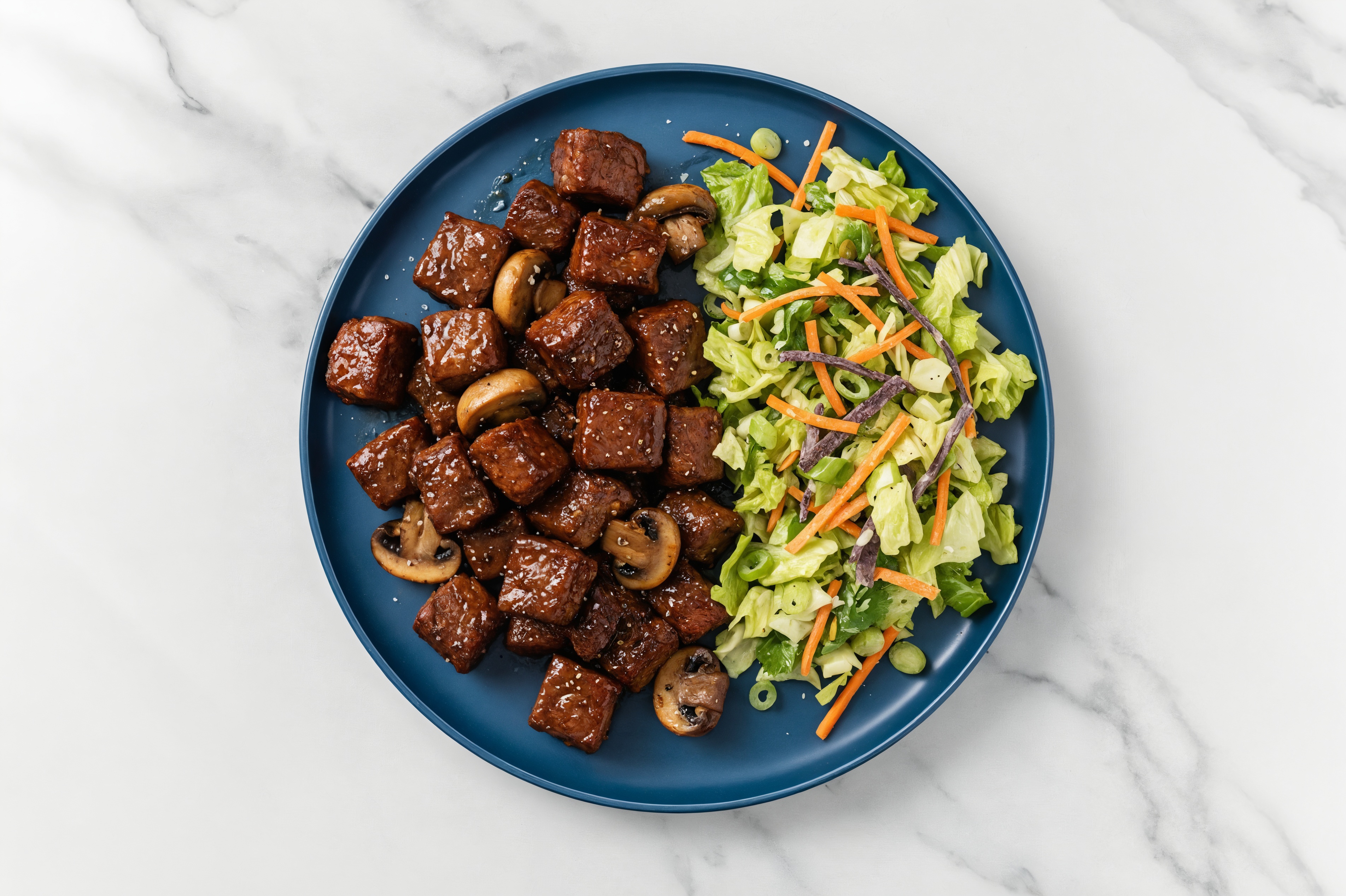 Hickory Roasted Bison & Mushrooms with Southwest Salad