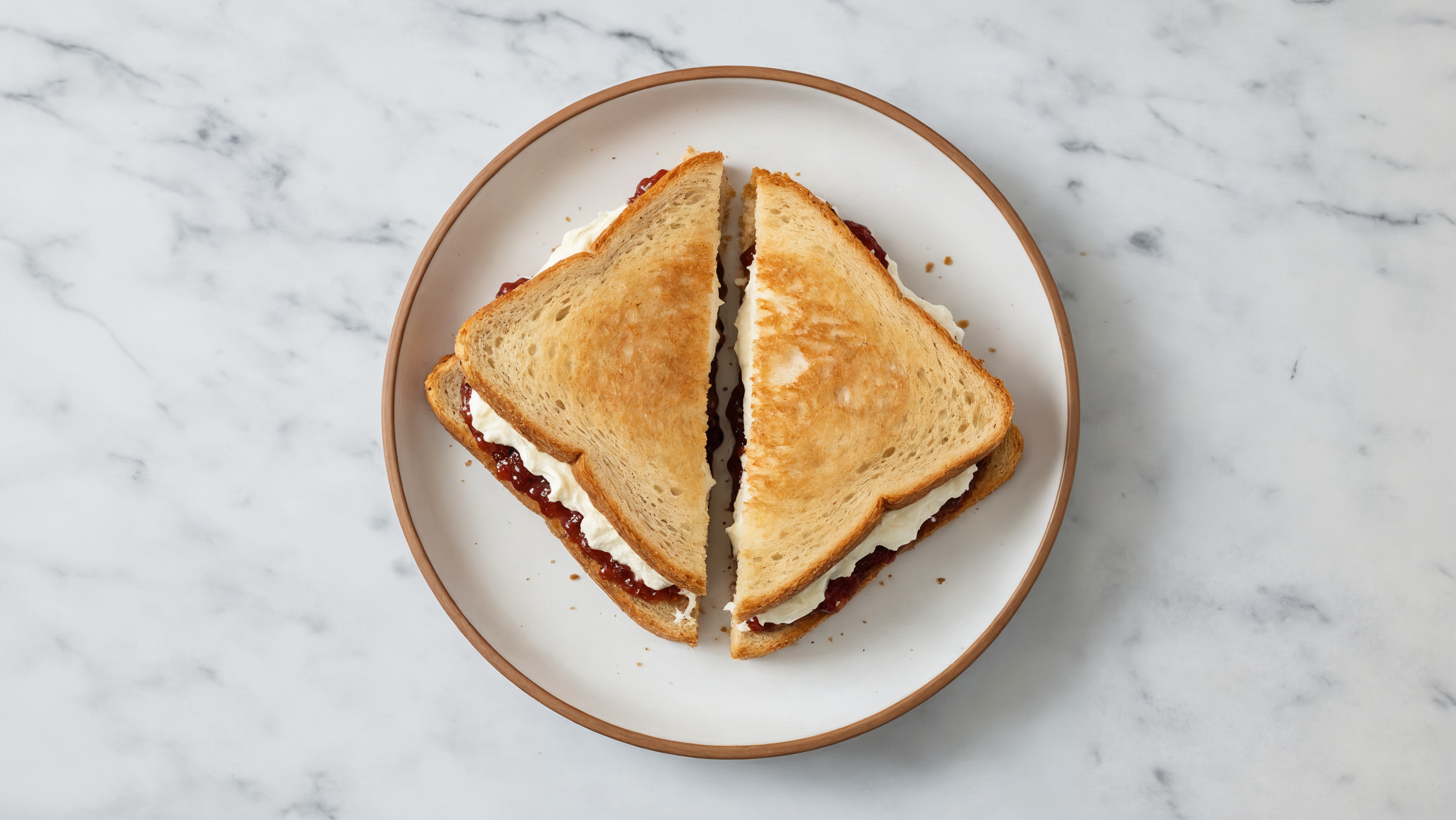 Dairy-Free Cream Cheese + Strawberry Jam Sprouted Wheat Sandwich