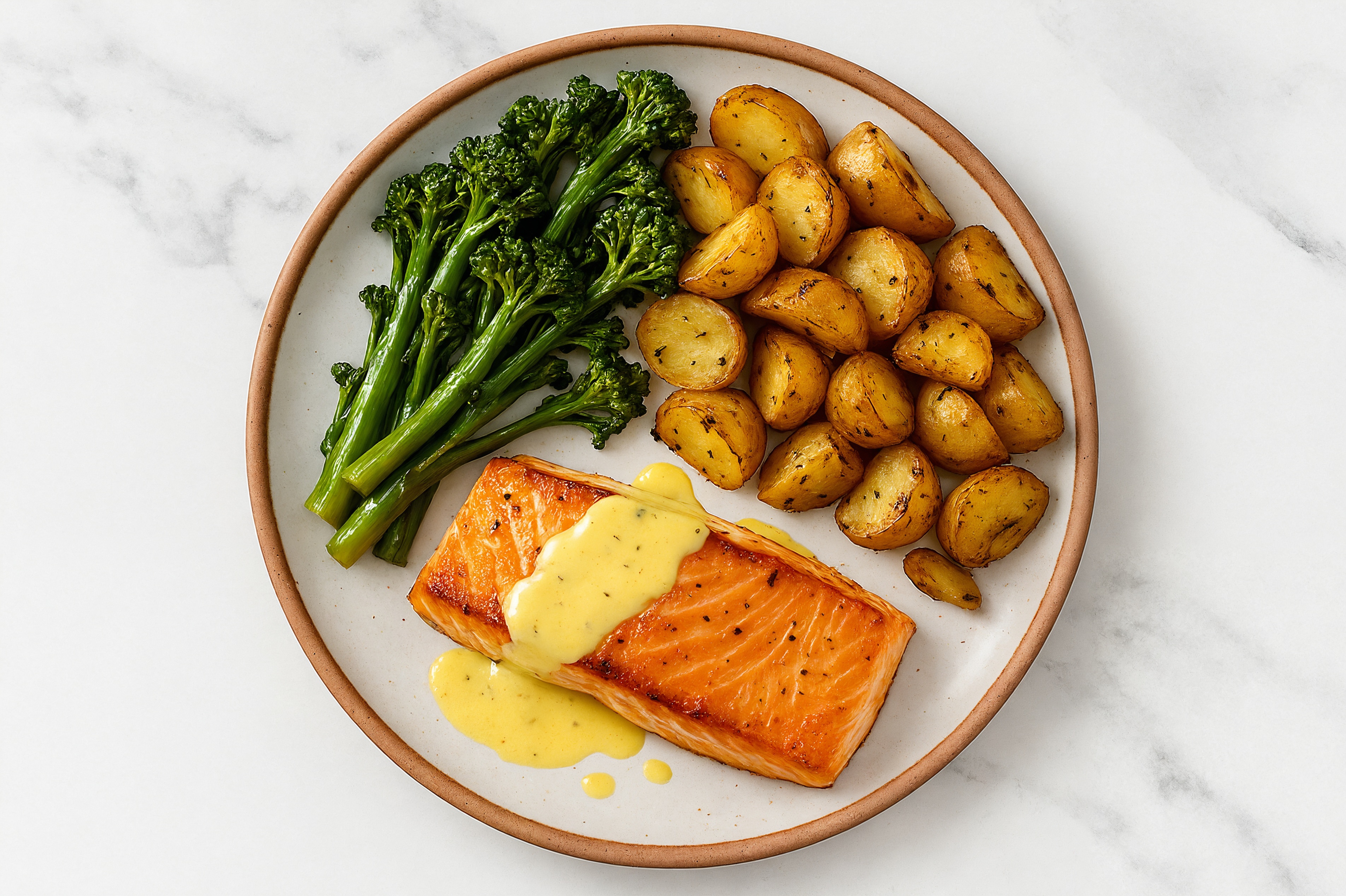 Salmon + Honey Mustard Veggie Bowl