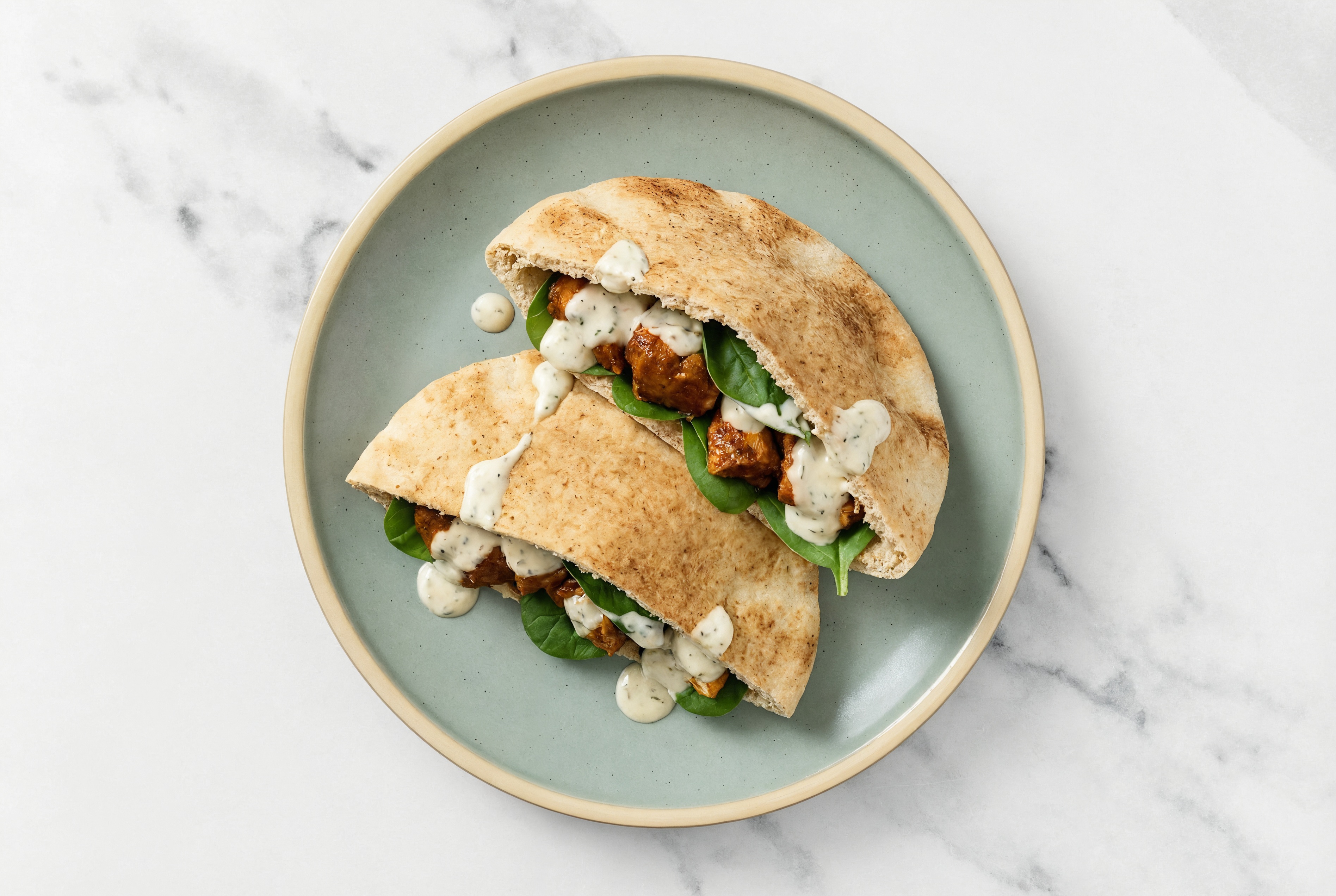 Creamy Garlic Tandoori Chicken Traditional Pita