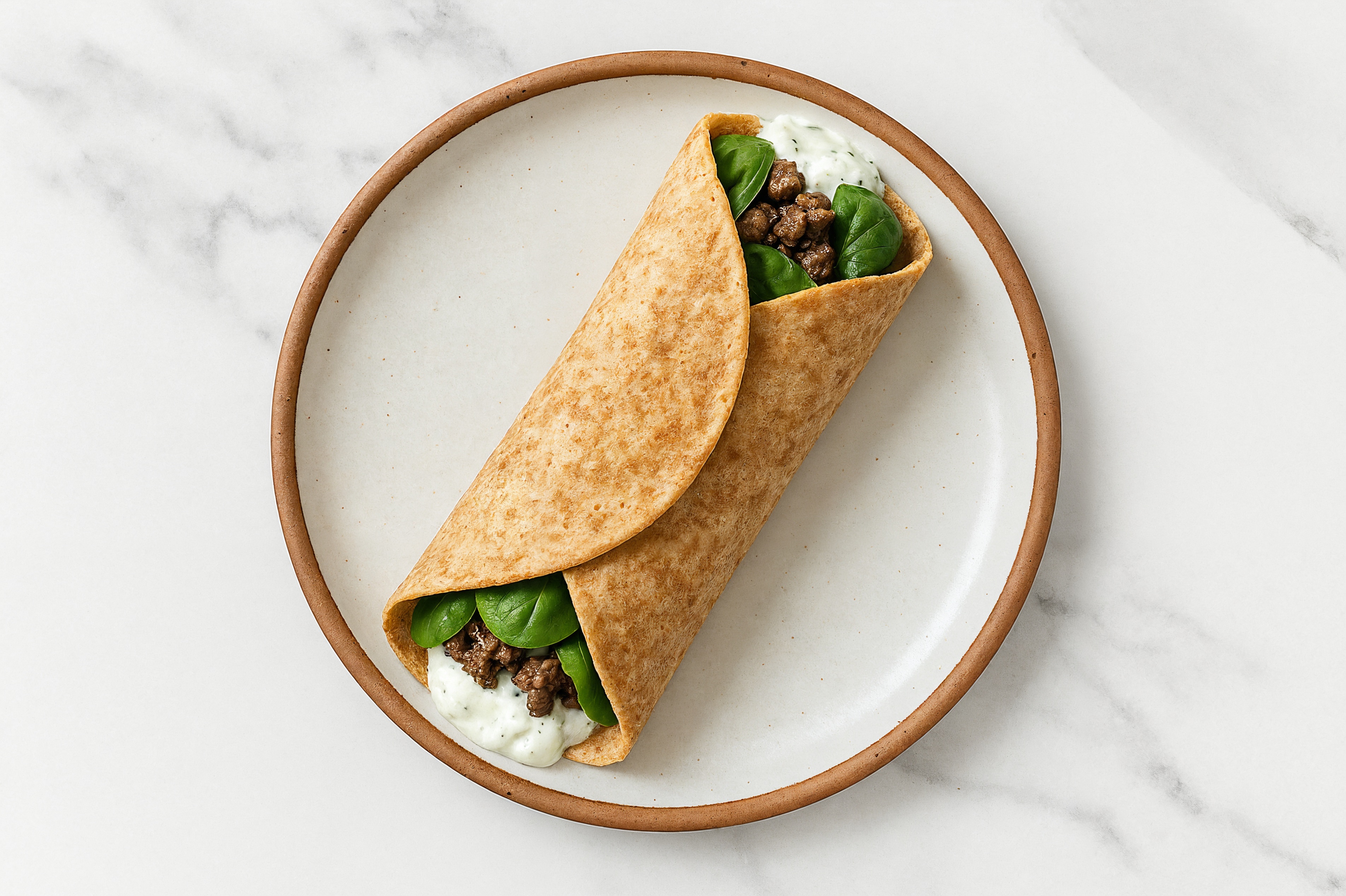 Tzatziki Ground Beef Patties Wrap