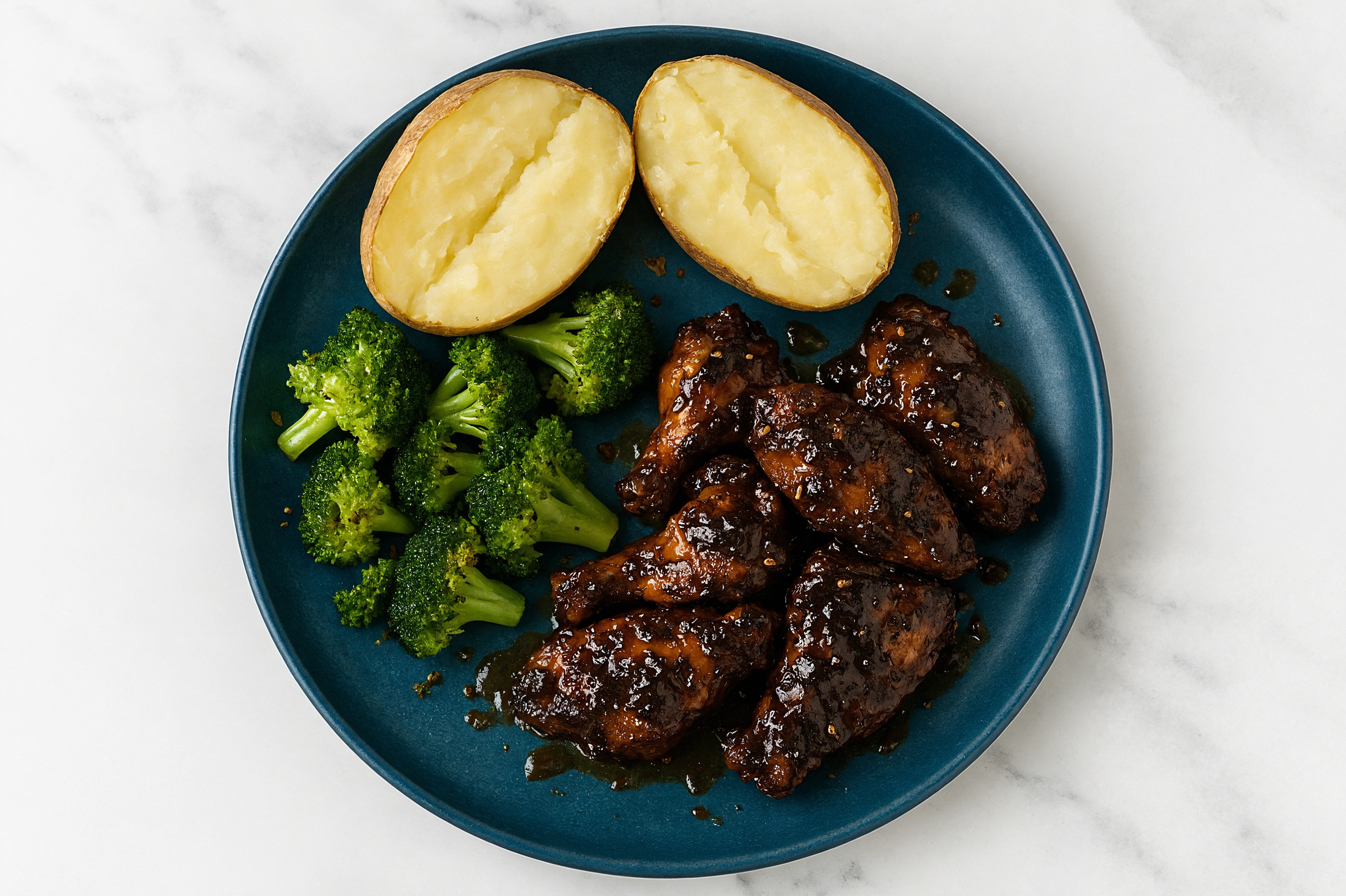 Black Pepper Chicken Wings + Steamed Organic Broccoli