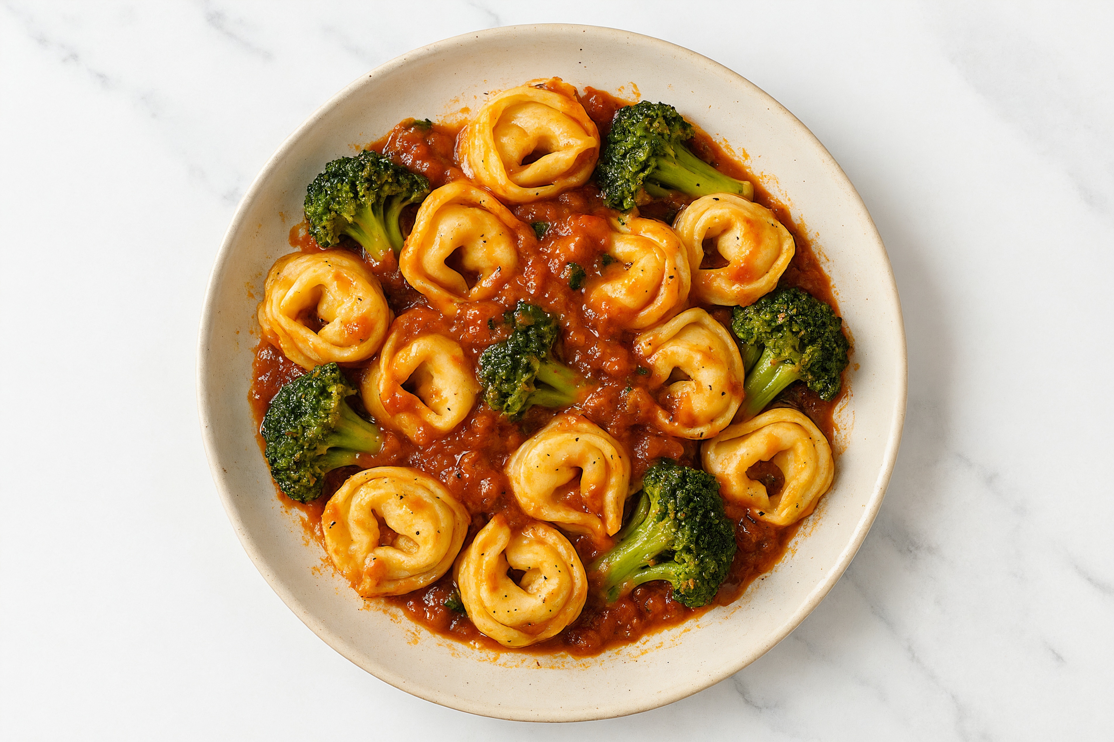 Saucy Marinara Tortelloni + Broccoli