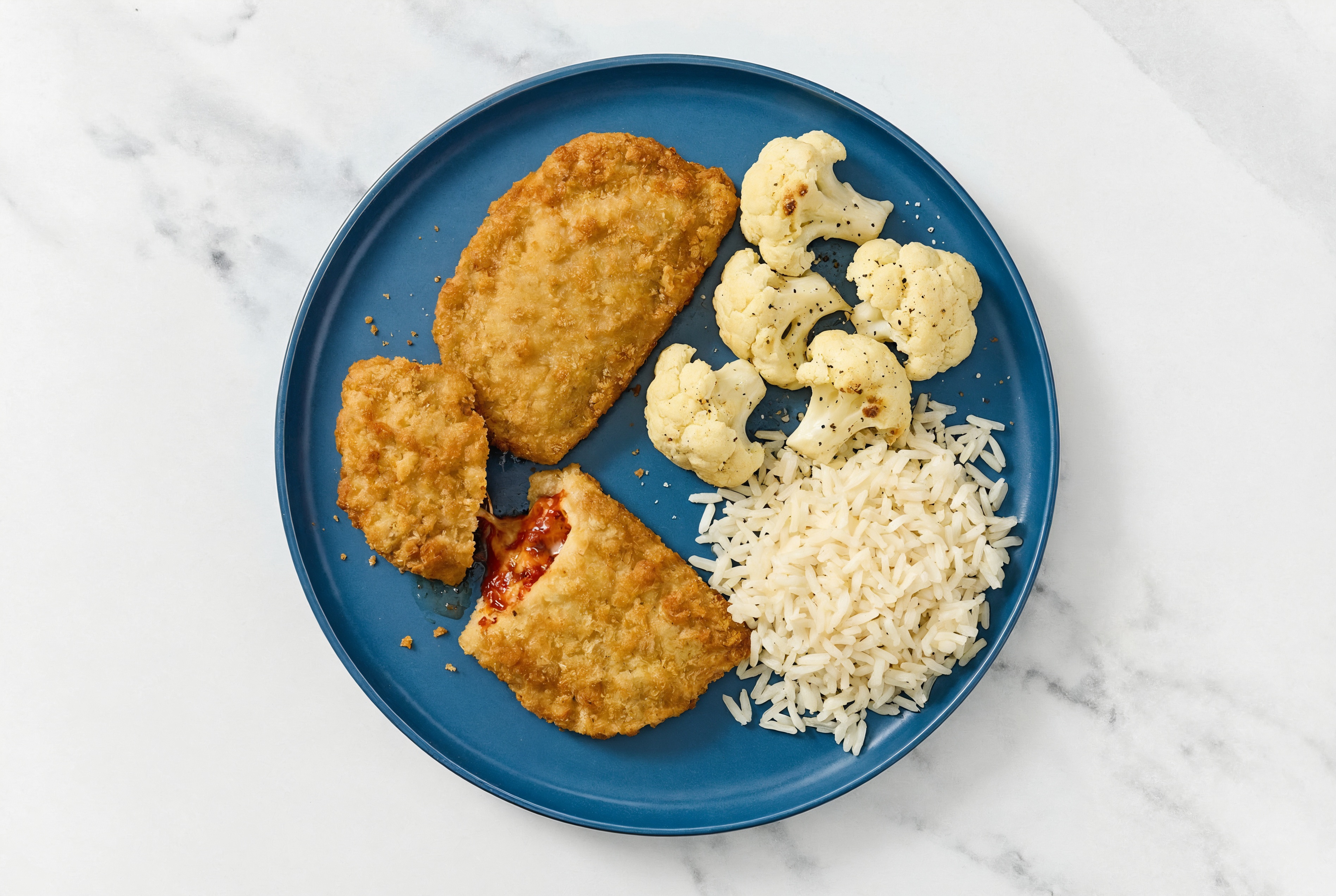 "Chicken" Parm with Cauliflower & White Rice