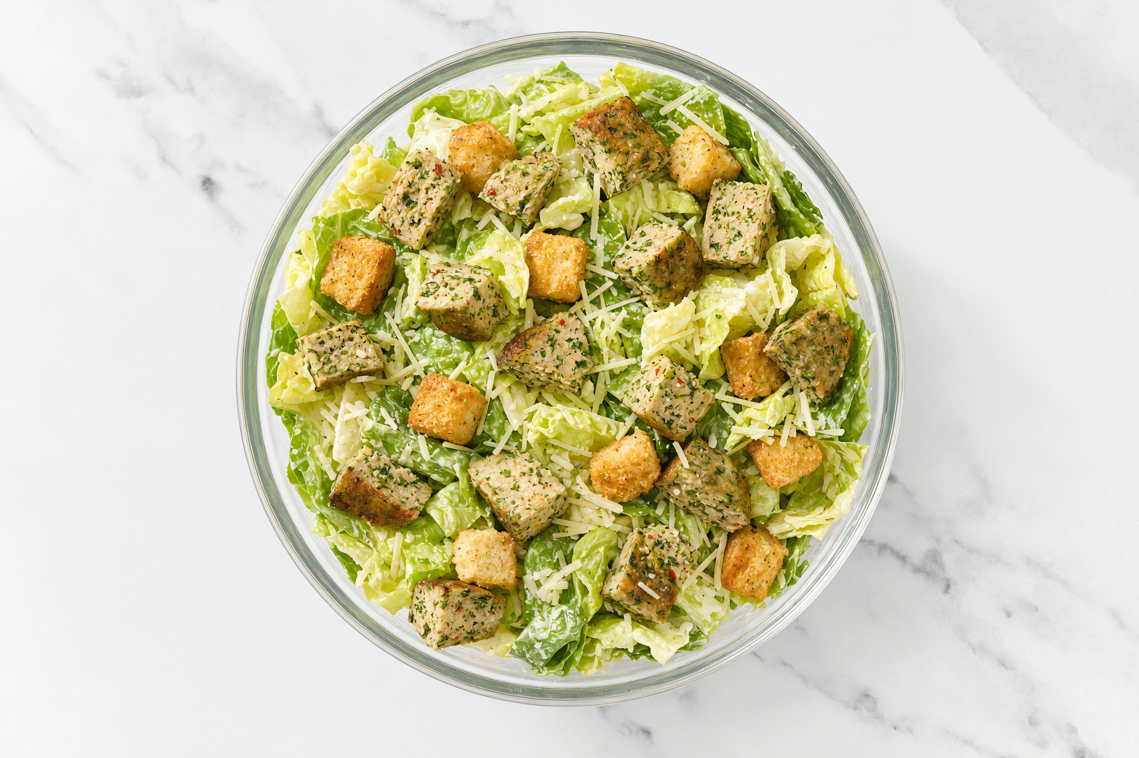 Air Fryer Feta Turkey Caesar Salad