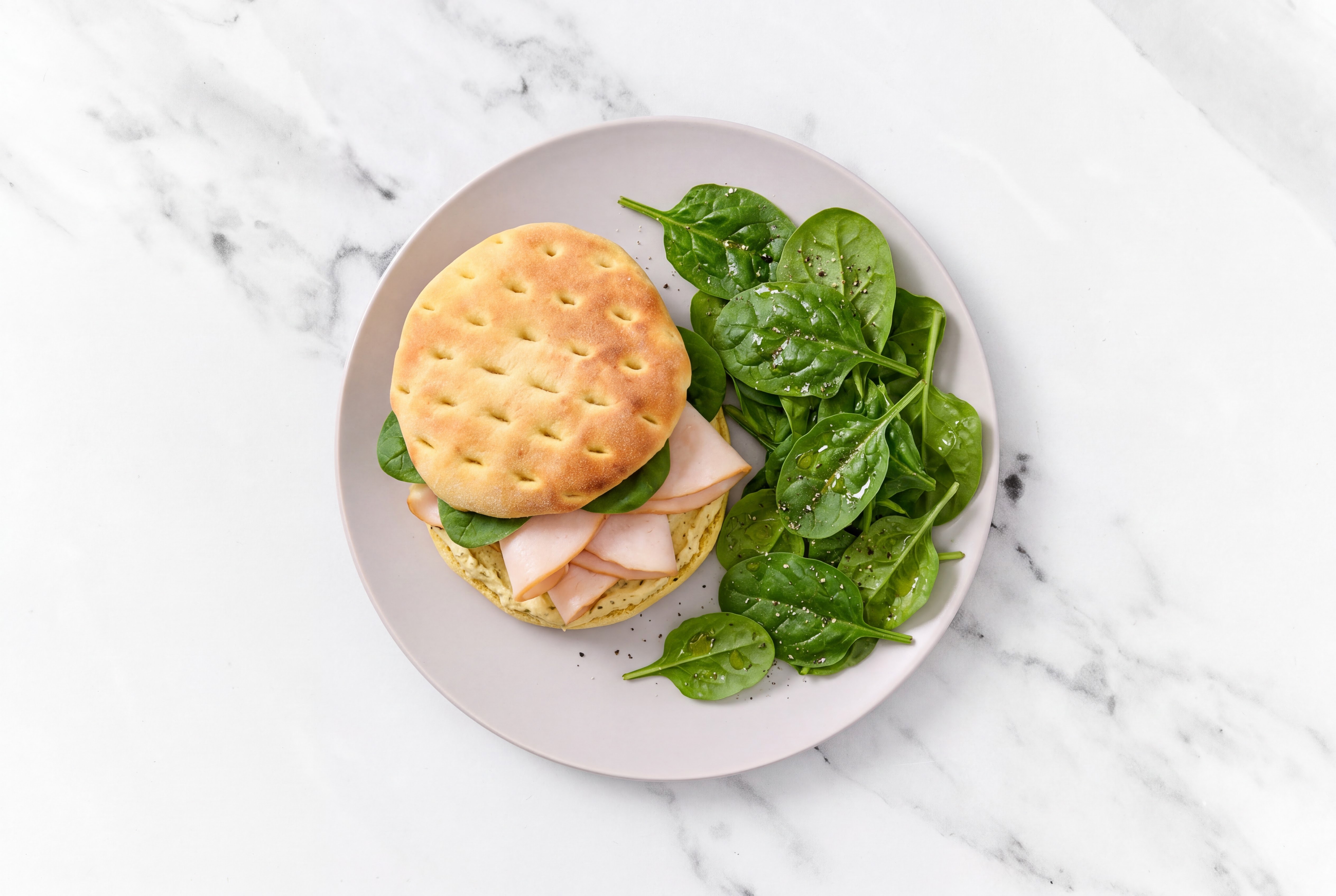 Lemony Hummus Turkey Sandwich