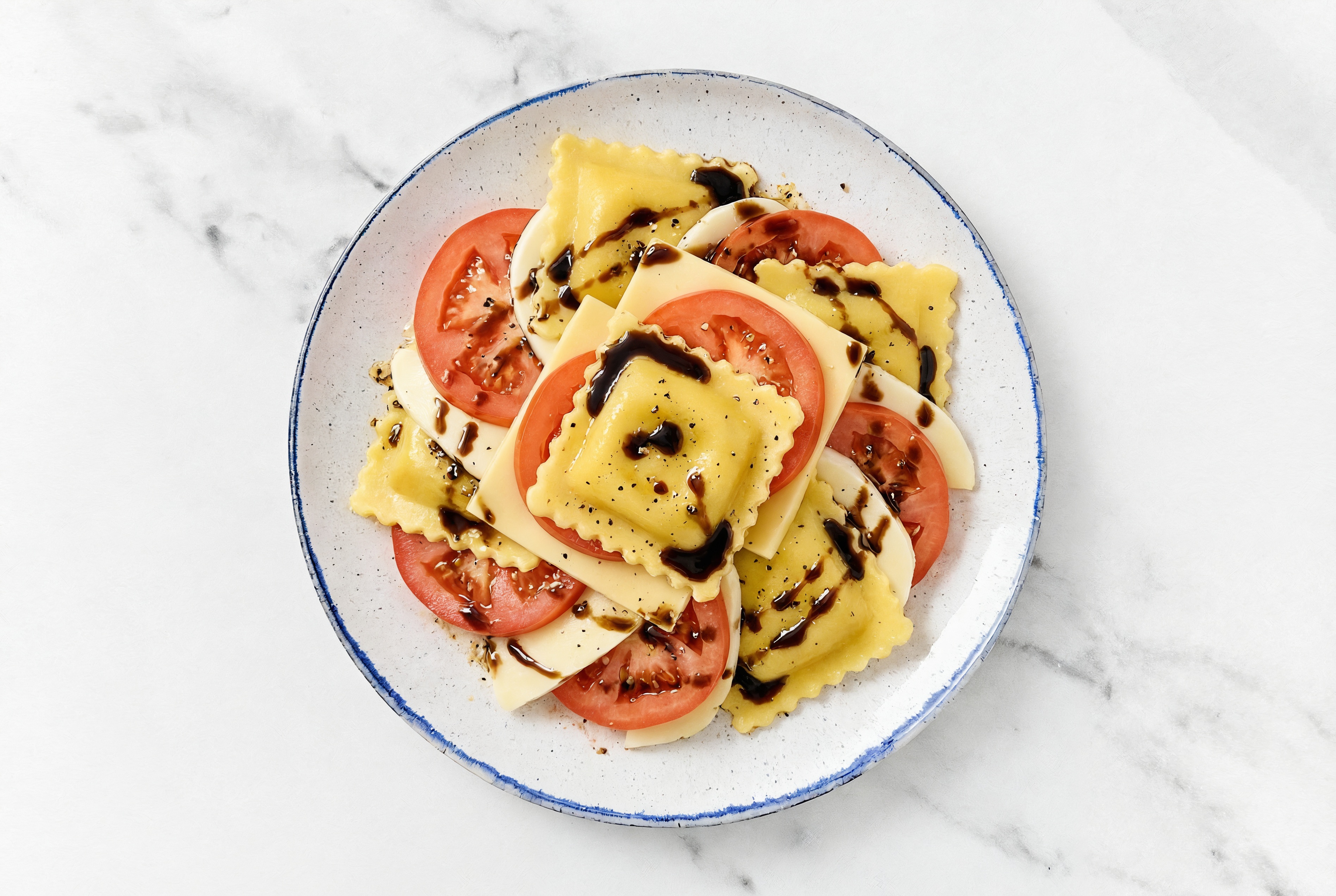 Butternut Squash Ravioli Caprese with Mozzarella Bar