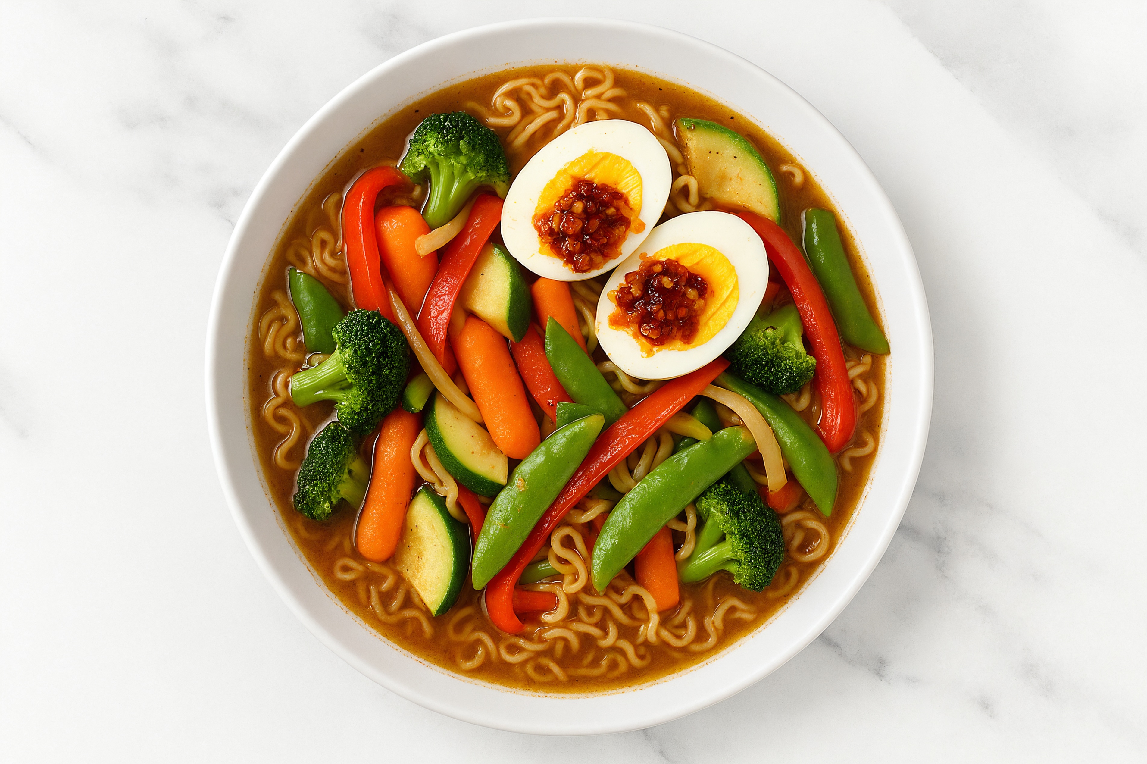 Chil Crisp Veggie Ramen Soup