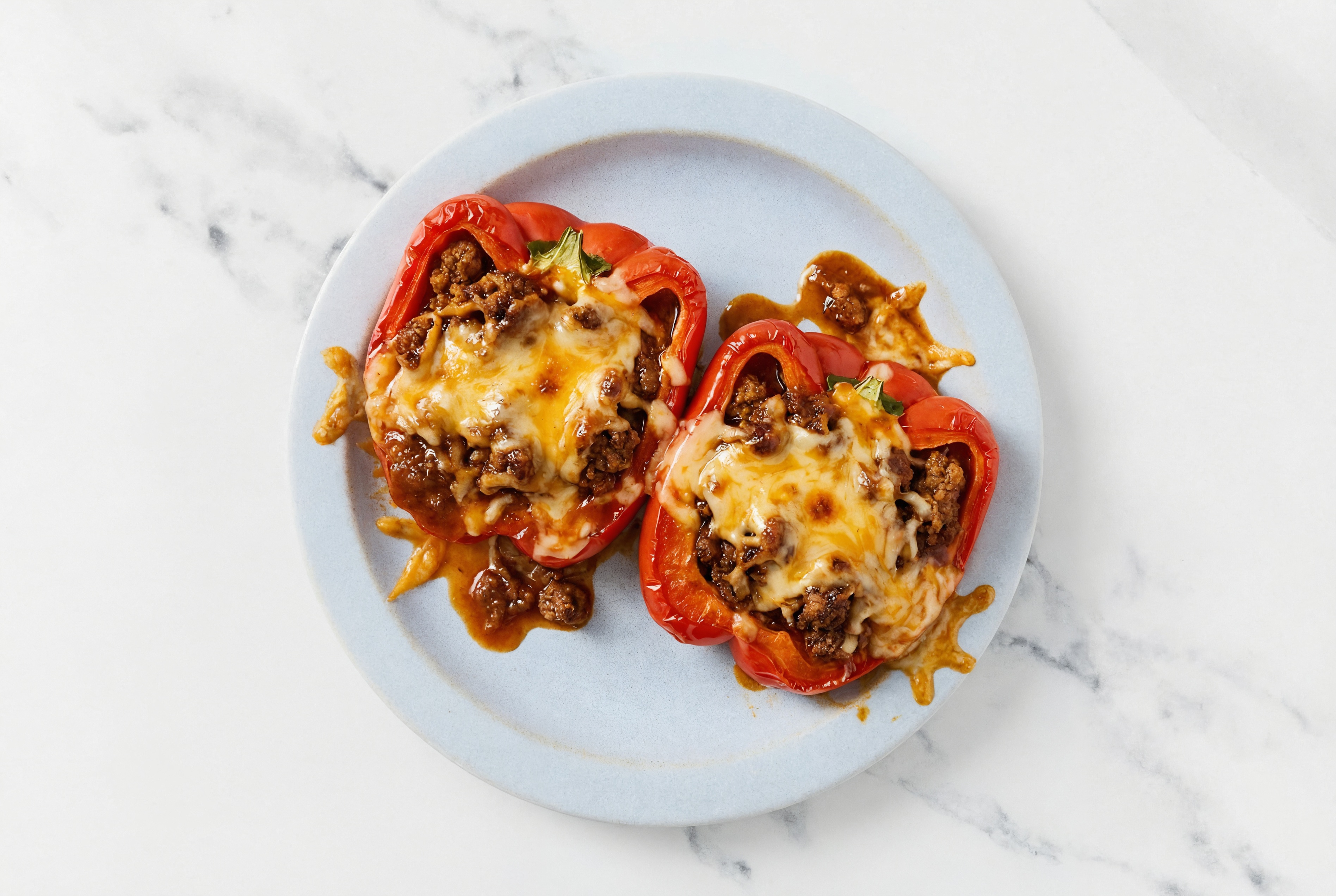 Cheesy The Beyond Burger Beef Birria Stuffed Peppers