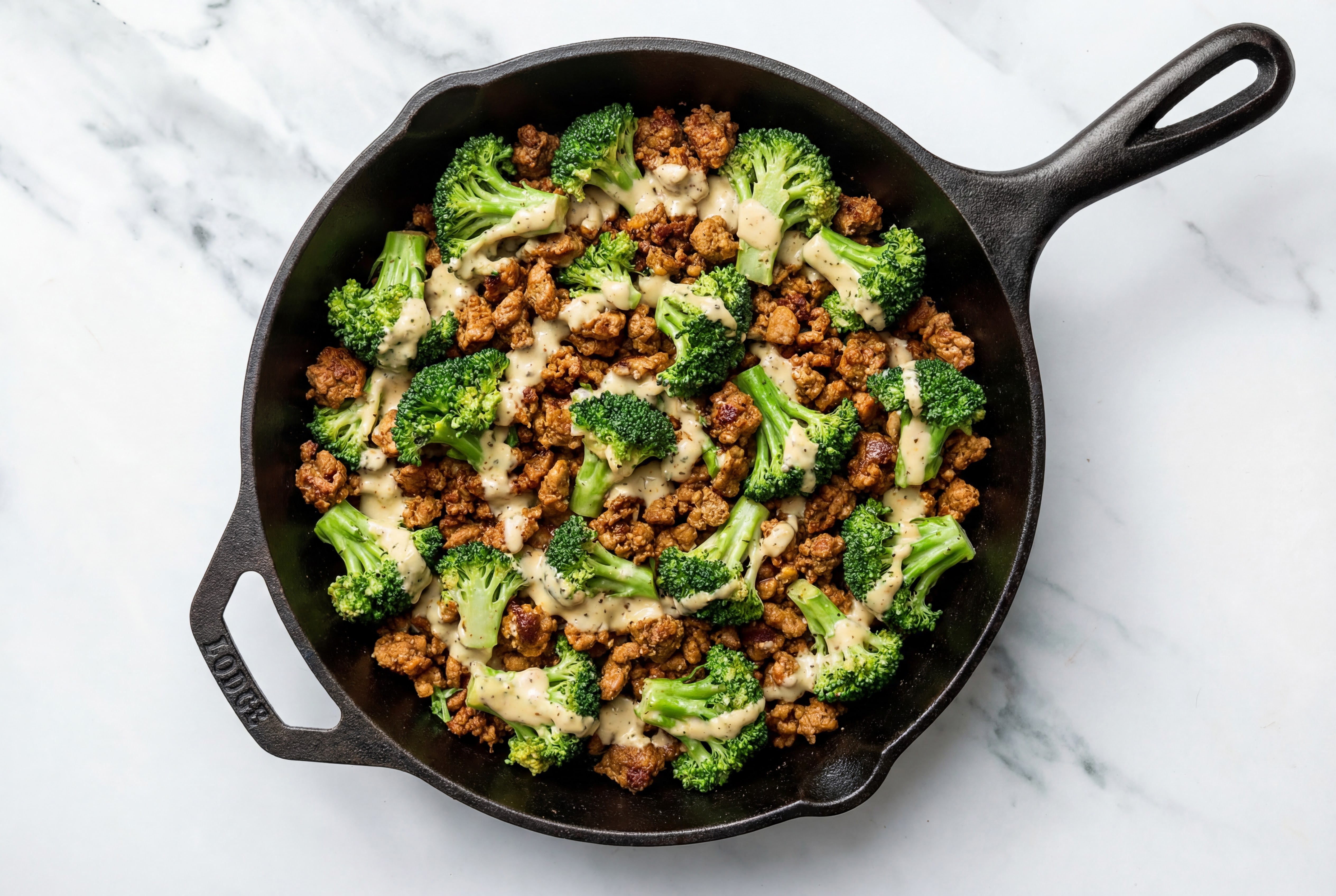 Plant-Based Chorizo & Vegan Caesar Broccoli Plate
