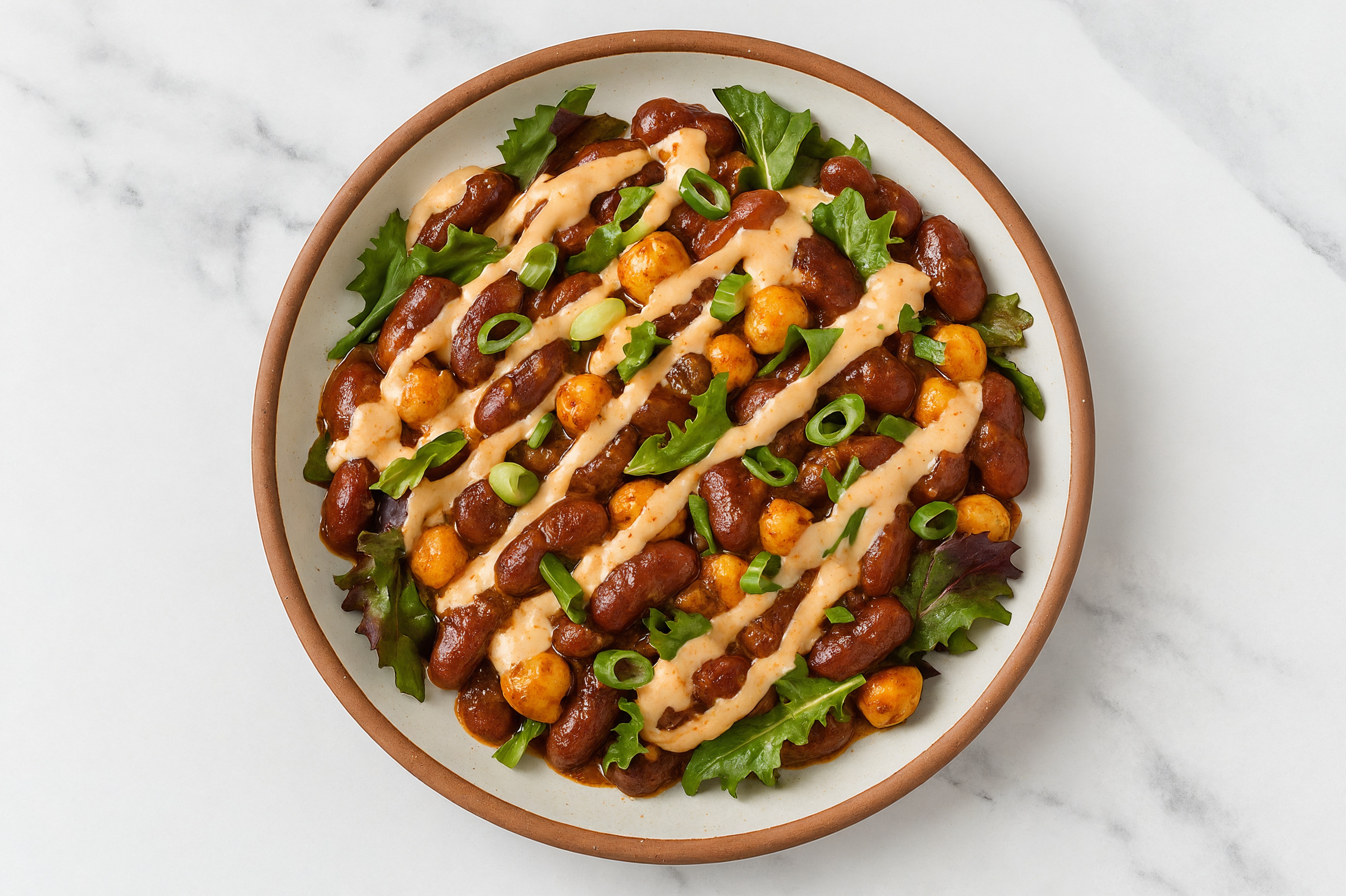 Spicy Creole Bean Bowl with Sauce