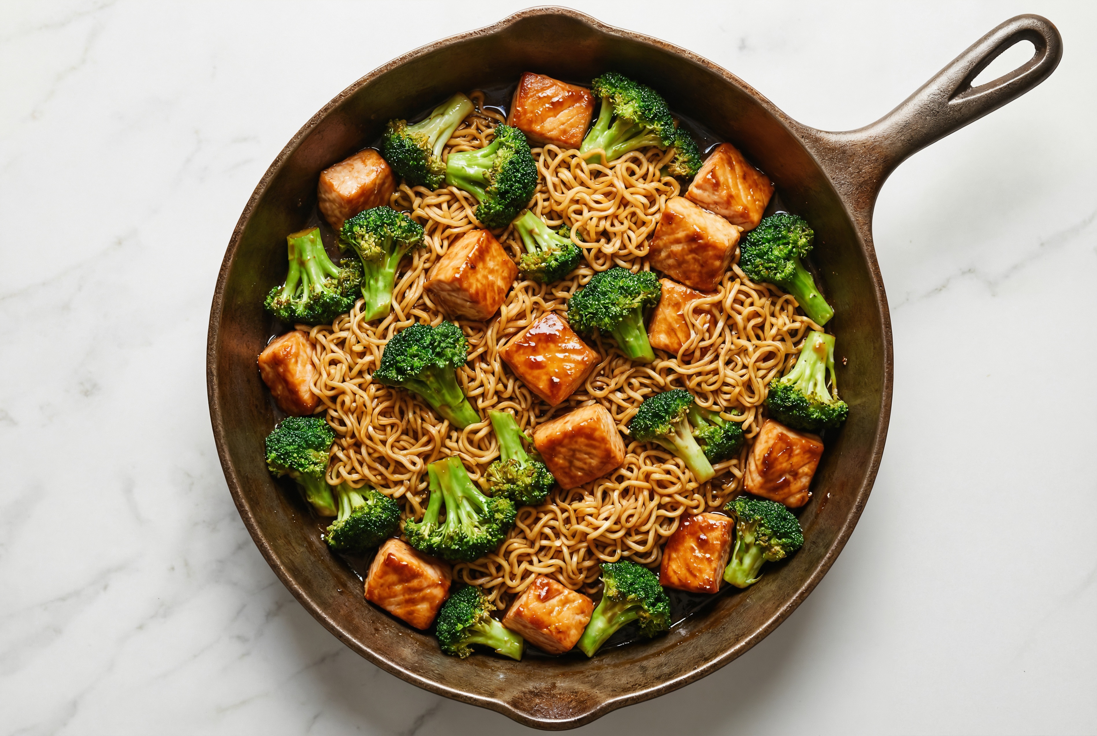 Salmon + Organic Broccoli Teriyaki Ramen