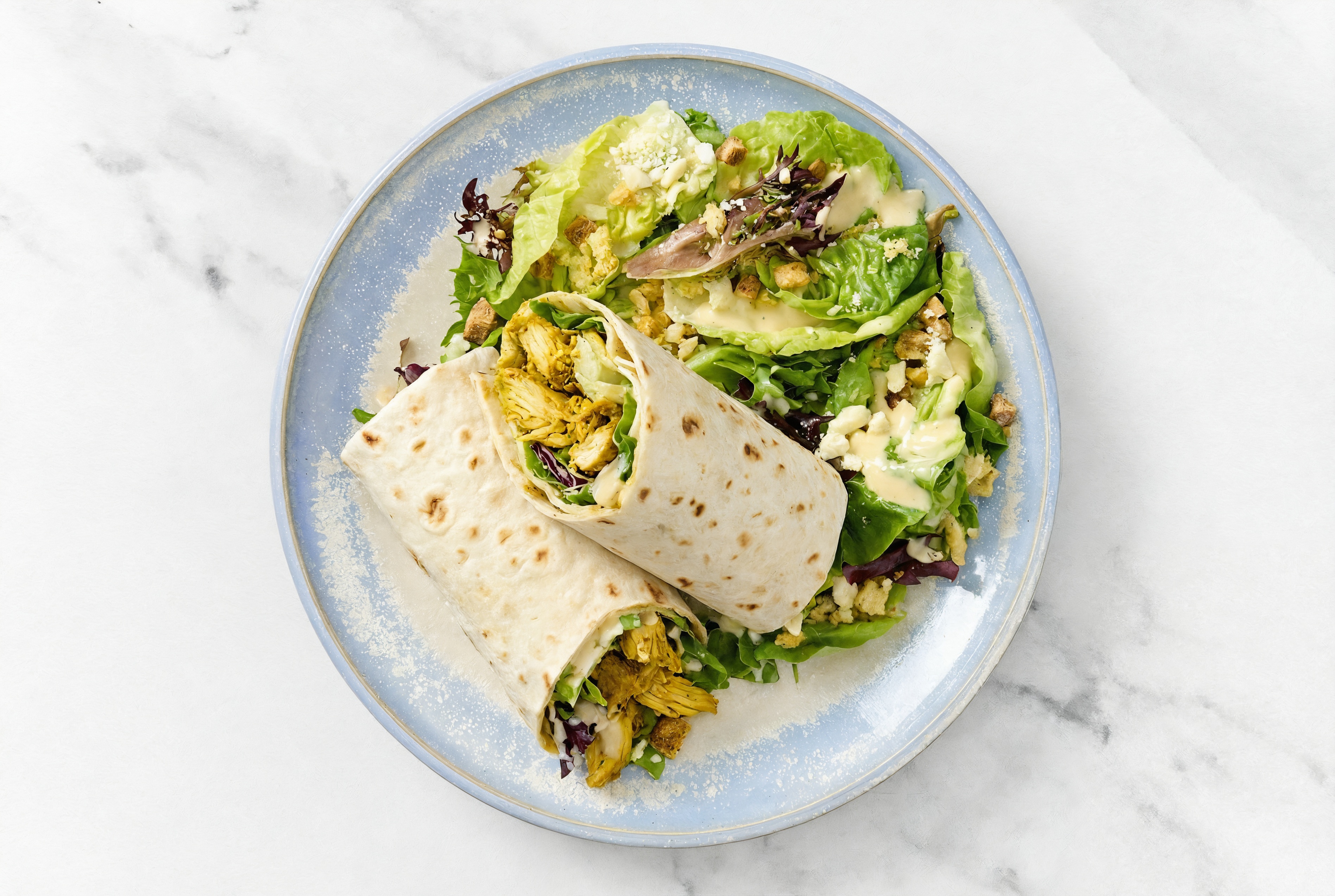 Shawarma Chicken Little Gem Lavash Wrap
