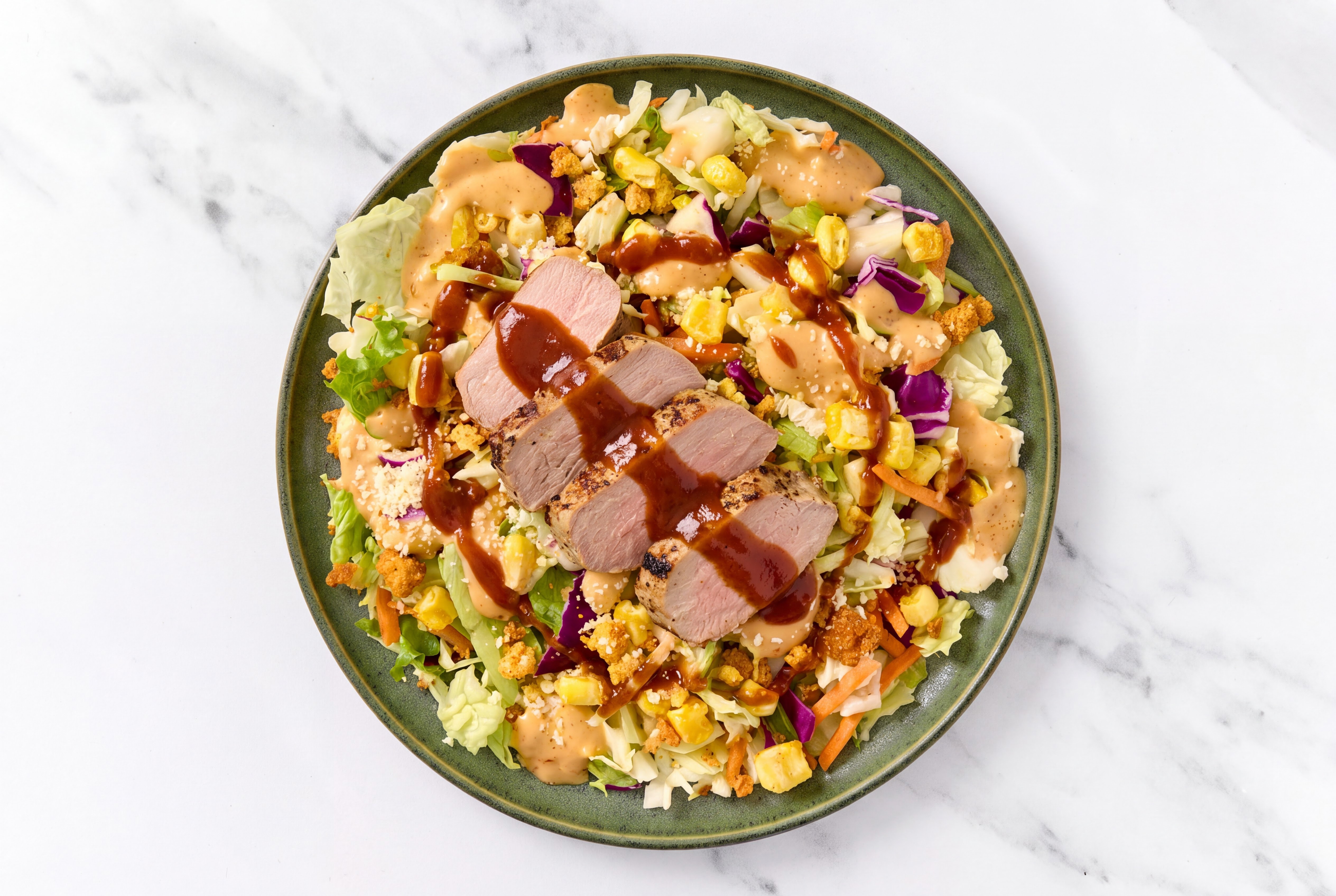 BBQ Pork Tenderloin + Street Corn Chopped Salad with Original BBQ