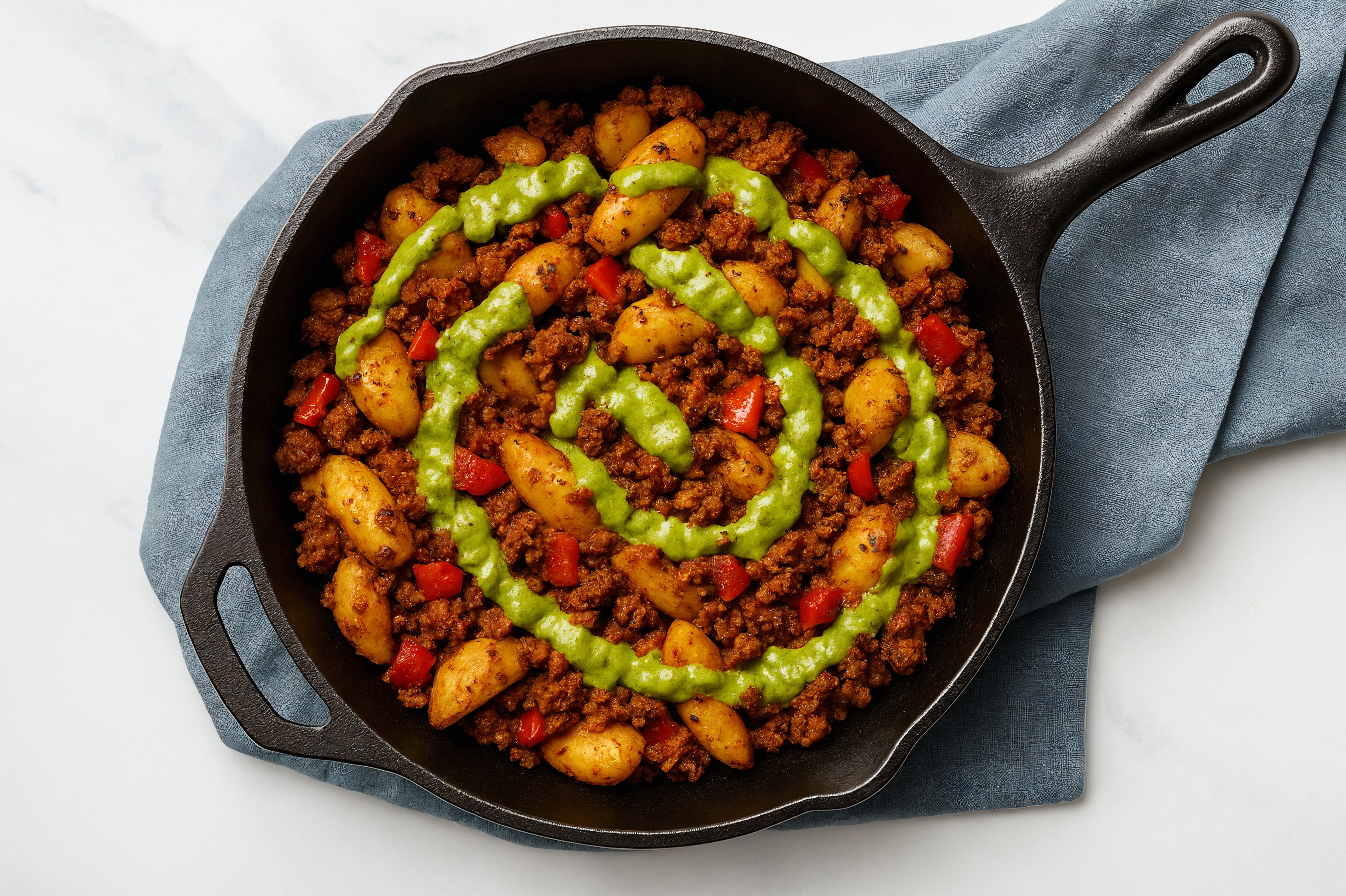 Smoky Plant-Based Chorizo + Organic Pepper Potato Skillet