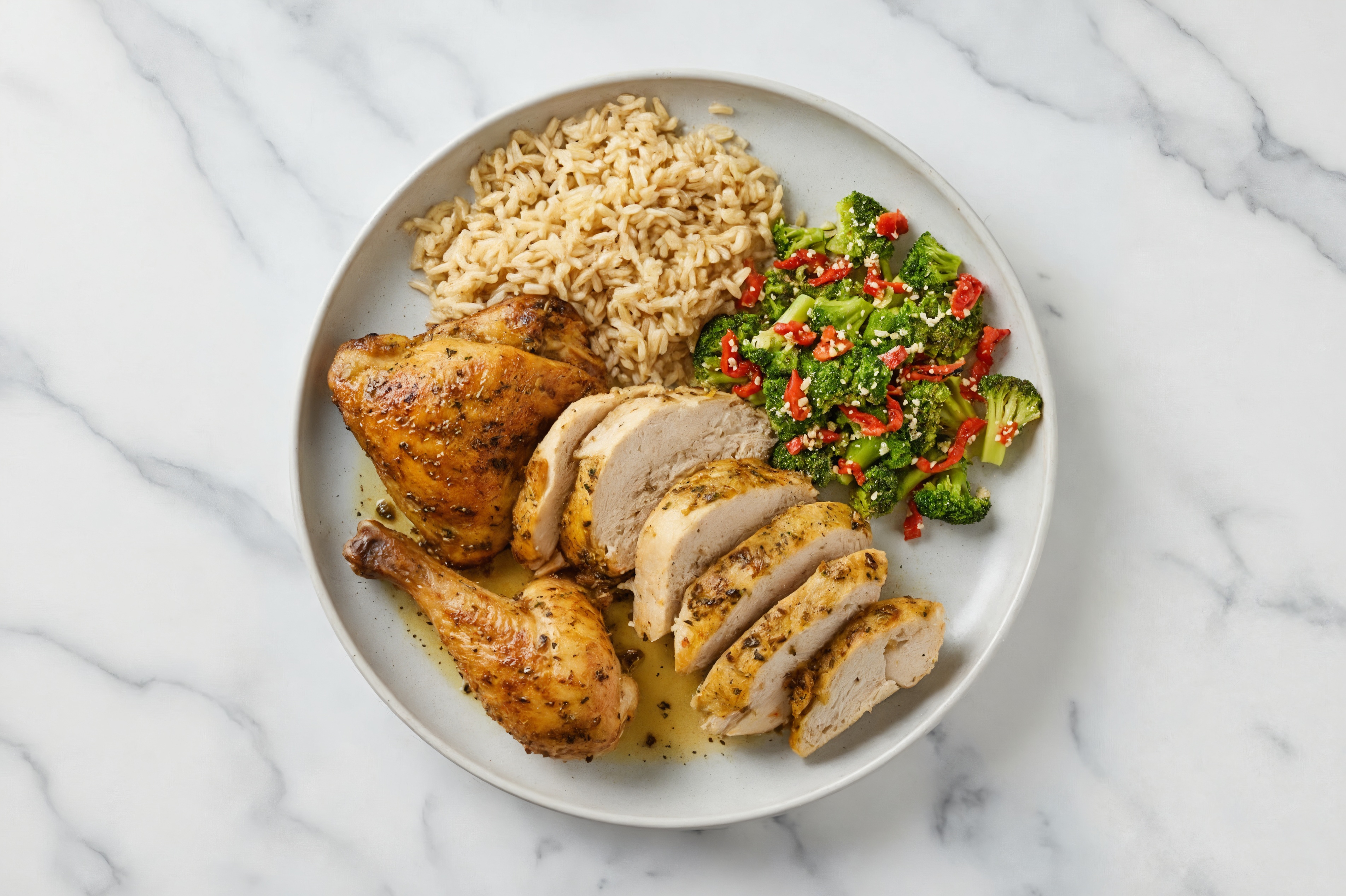 Lemon Pepper Chicken with Rice + Broccoli