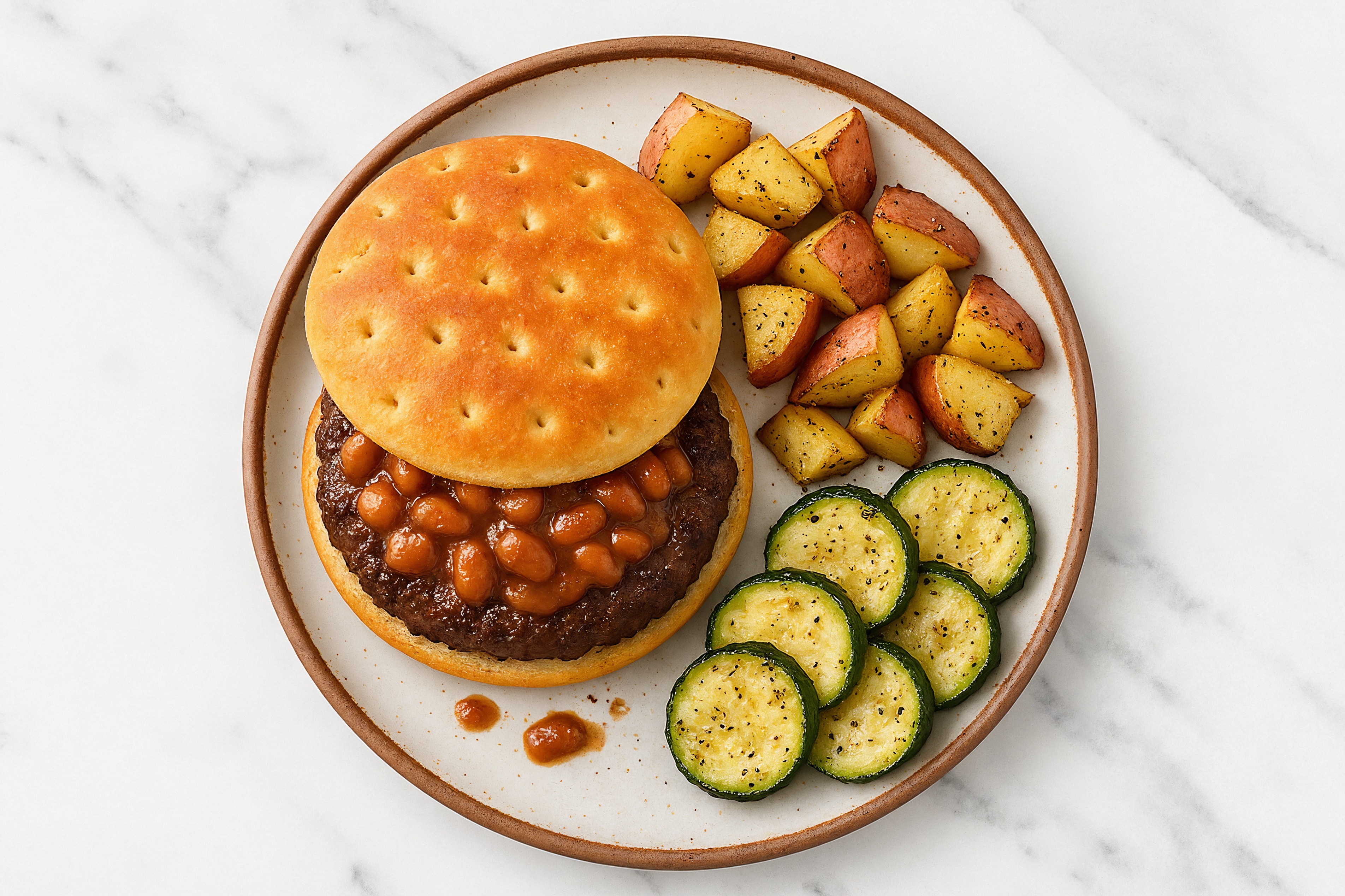 Texas Cowboy Burger with Zucchini