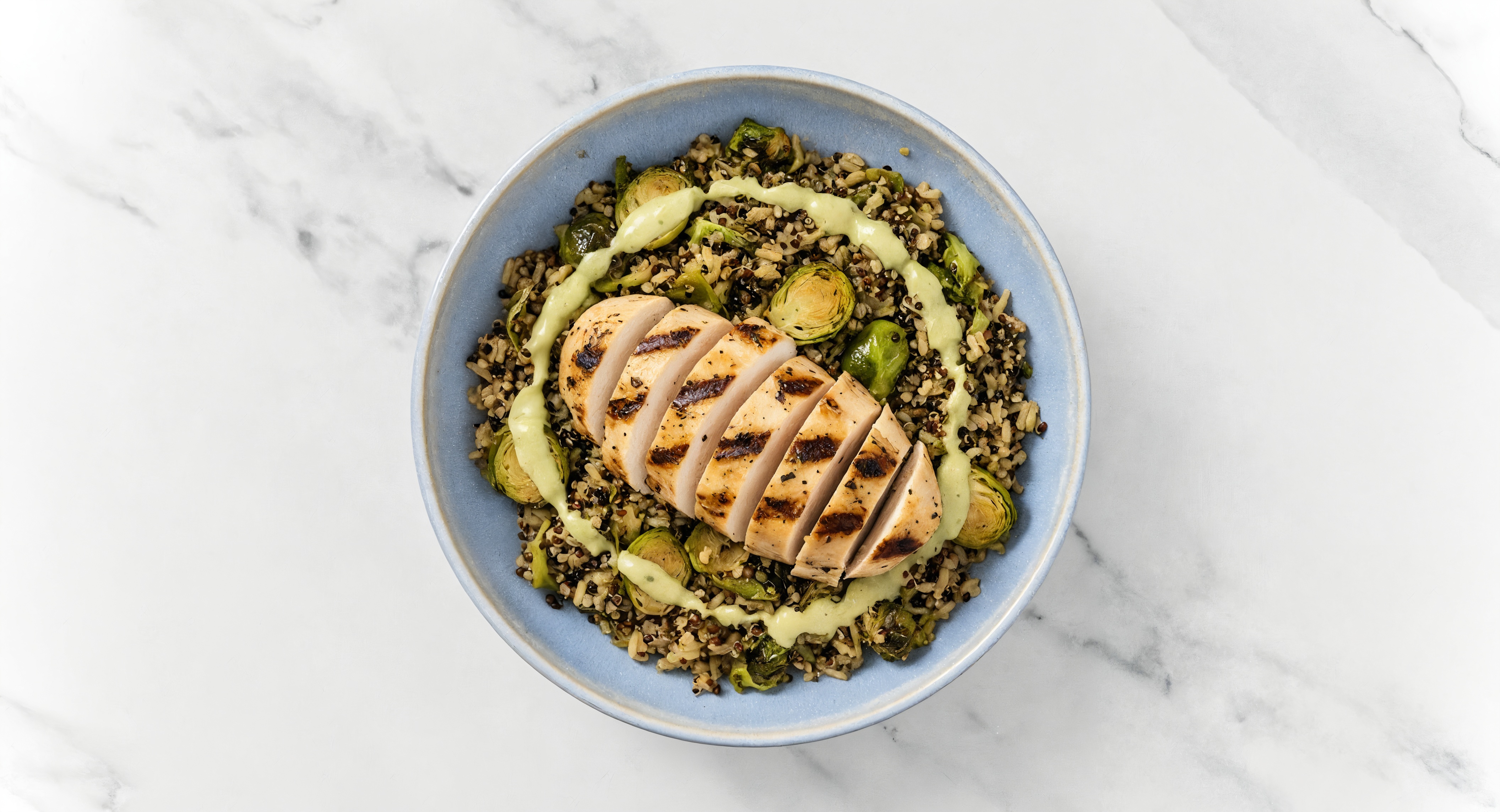 Grilled Mediterranean Chicken Breast + Brussels Rice Bowl
