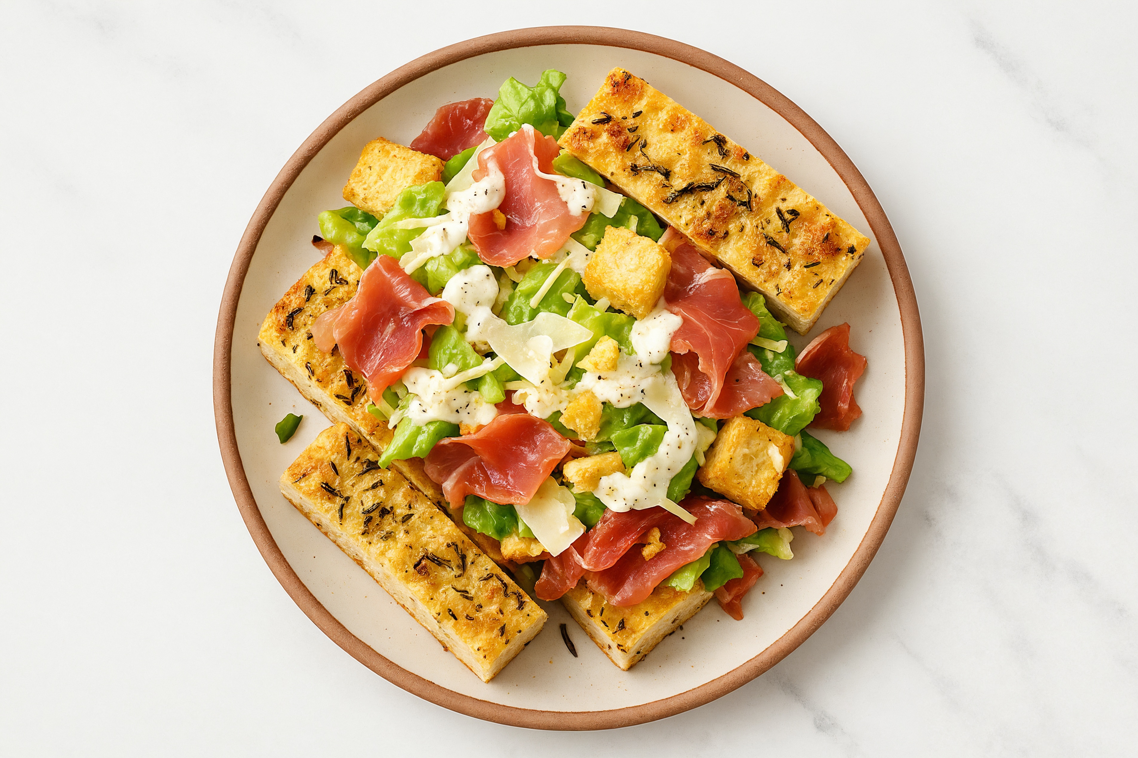 Crispy Prosciutto Caesar Flatbread