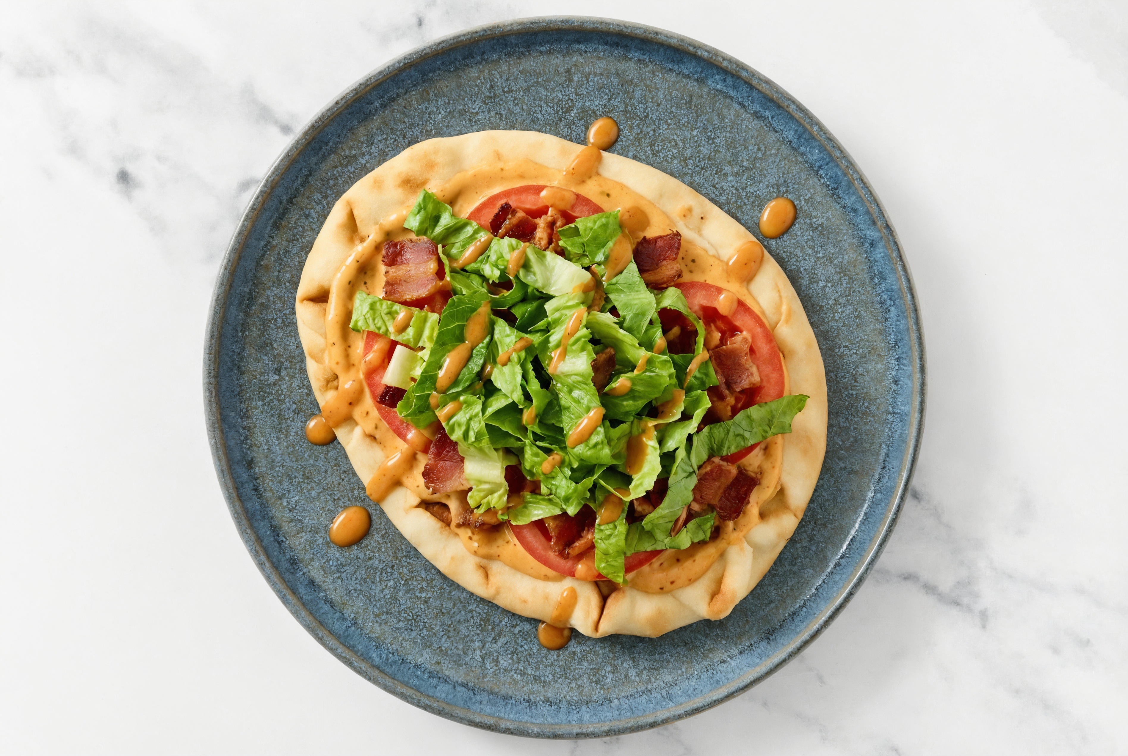 Garden BBQ BLT Flatbread with Applewood Smoked Pork Bacon